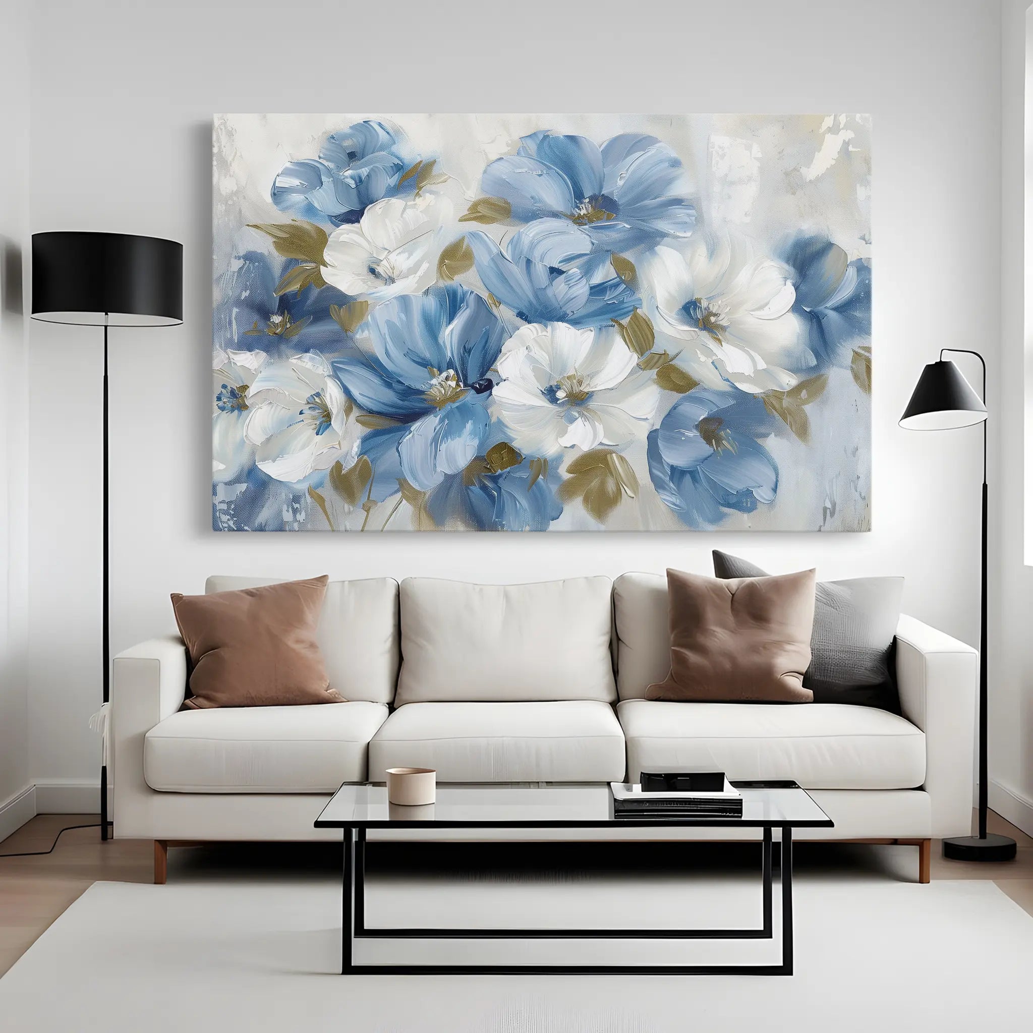 Floral Canvas Wall Art WAD698-F 90 x 60 cm / Stretched on hidden frame