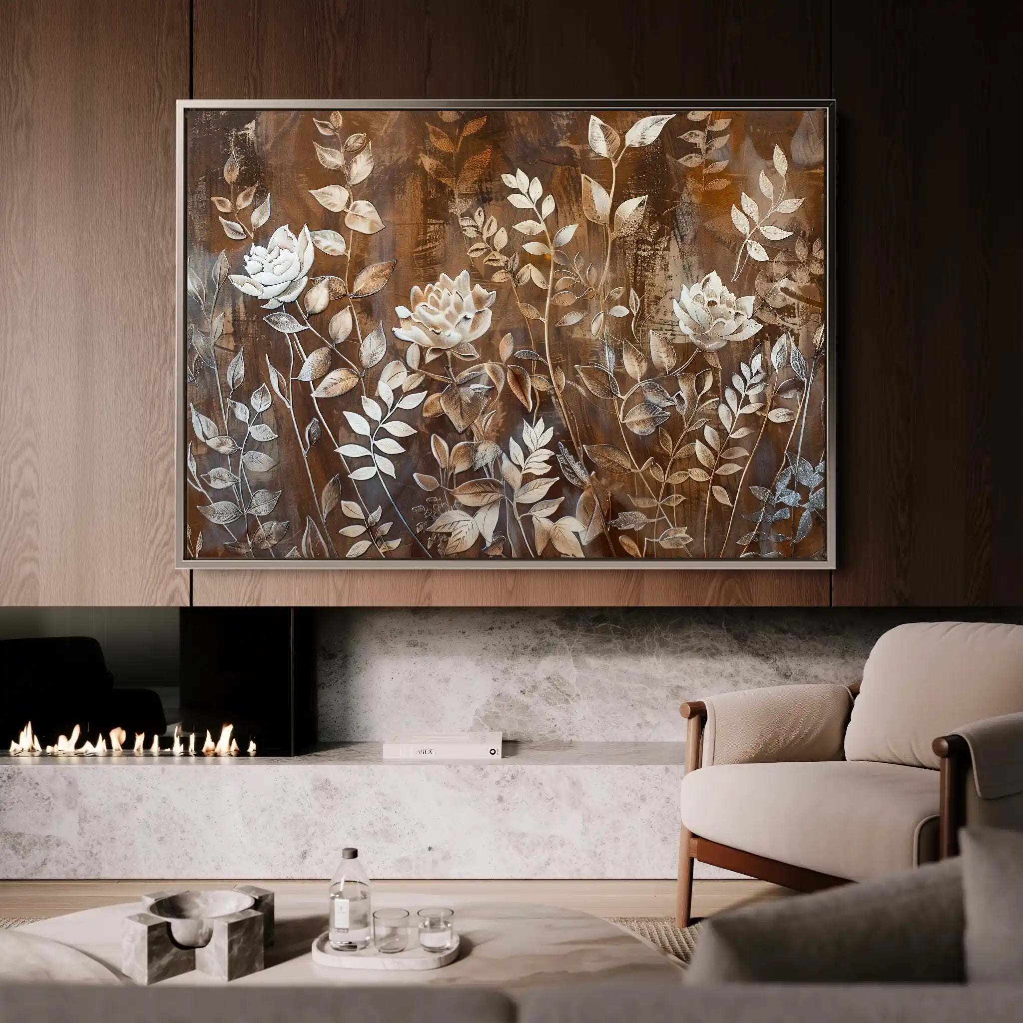 Floral Canvas Wall Art WAD699-F 90 x 60 cm / Stretched on hidden frame