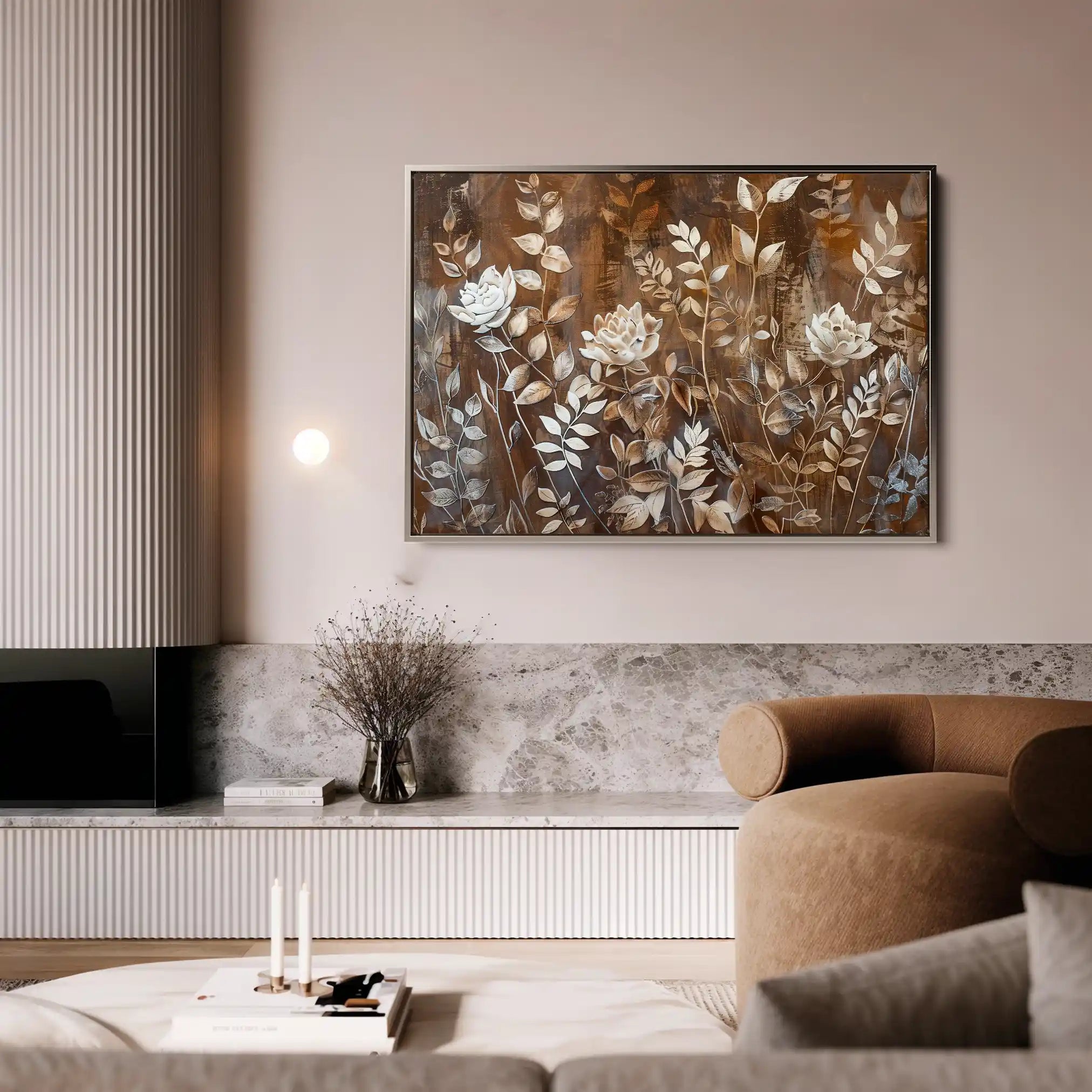 Floral Canvas Wall Art WAD699-F 90 x 60 cm / Stretched on hidden frame