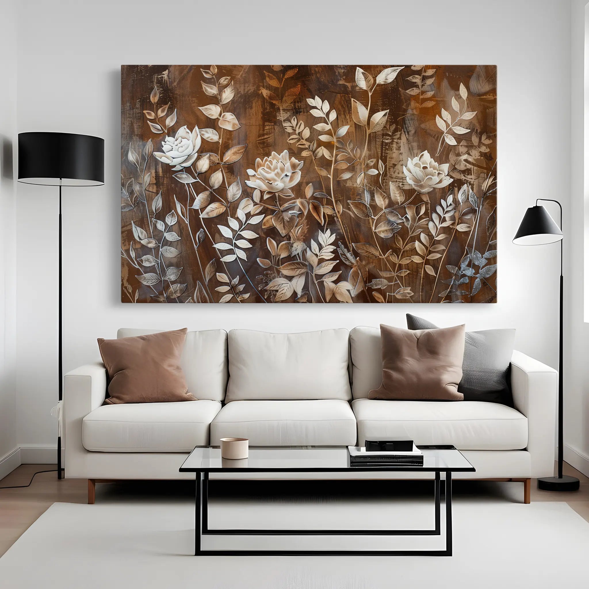 Floral Canvas Wall Art WAD699-F 90 x 60 cm / Stretched on hidden frame