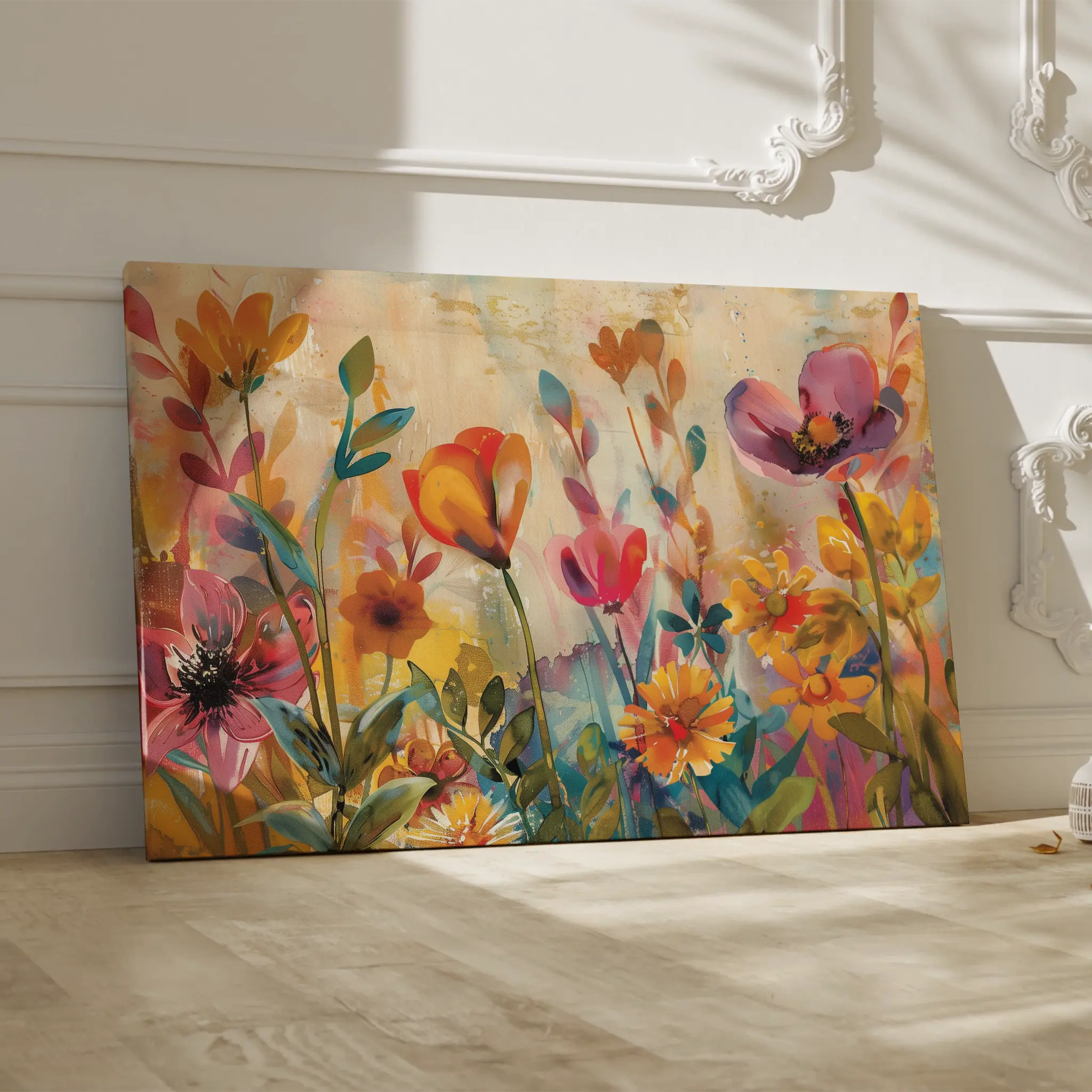 Floral Canvas Wall Art WAD700-F 90 x 60 cm / Stretched on hidden frame