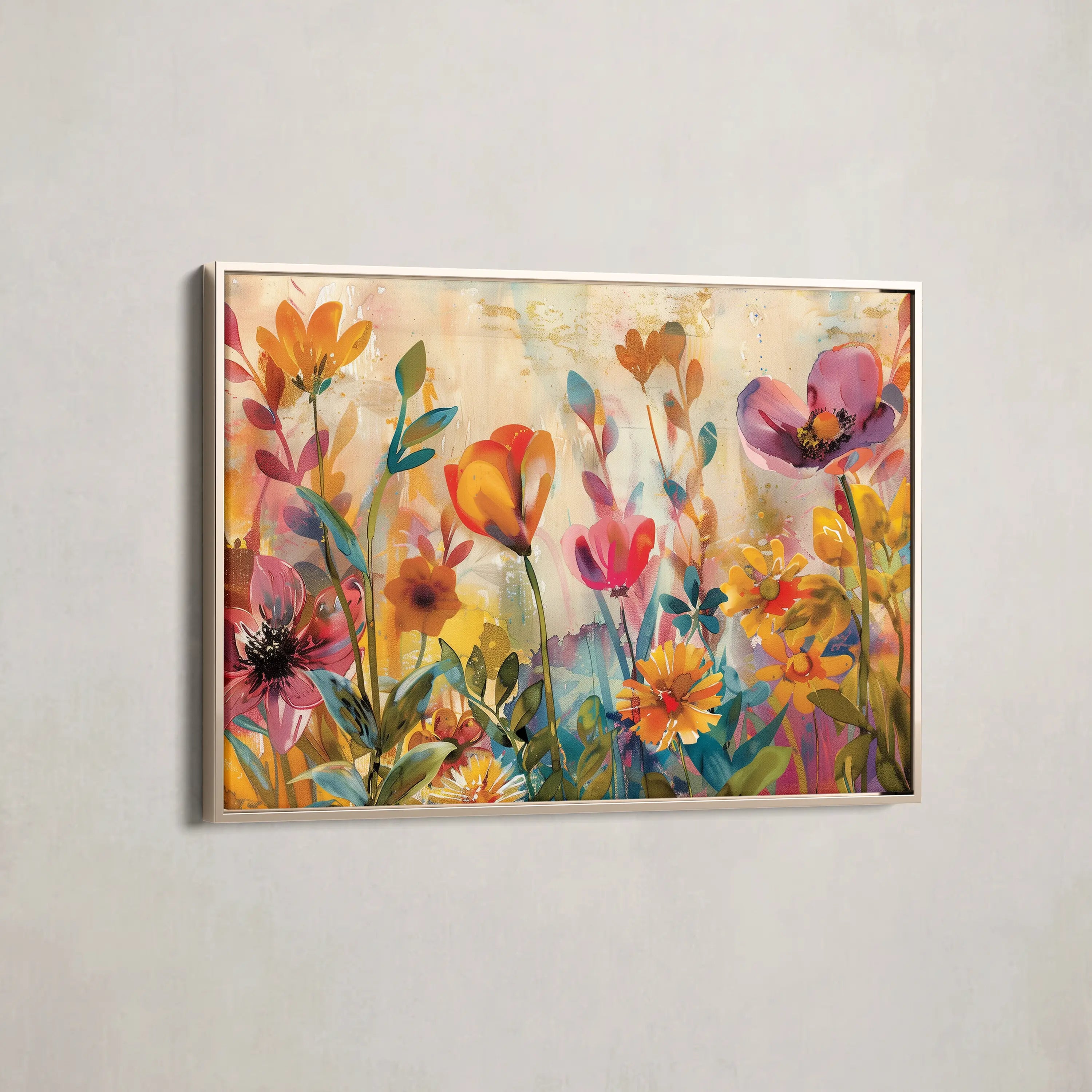 Floral Canvas Wall Art WAD700-F 90 x 60 cm / Stretched on hidden frame