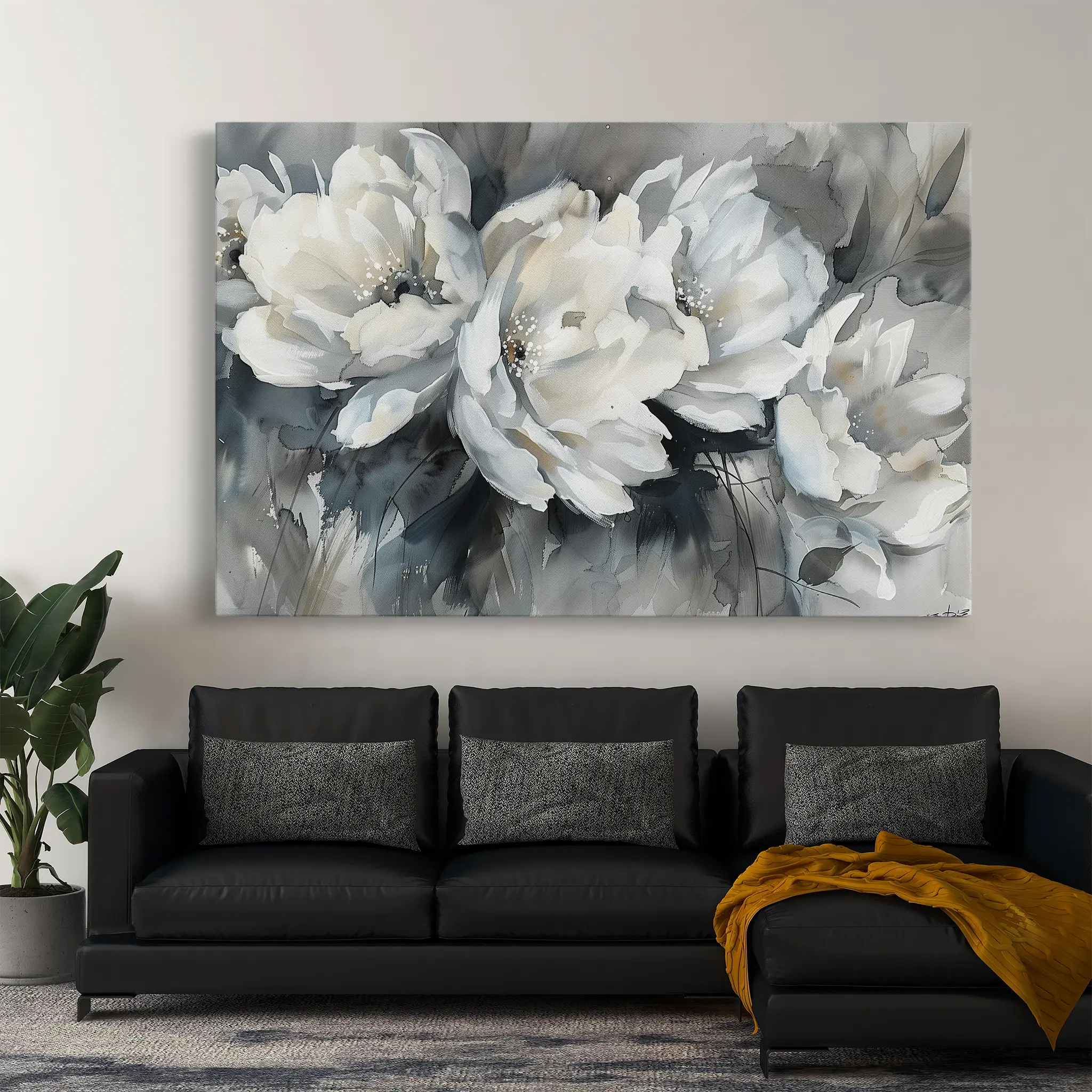 Floral Canvas Wall Art WAD702-F 90 x 60 cm / Stretched on hidden frame