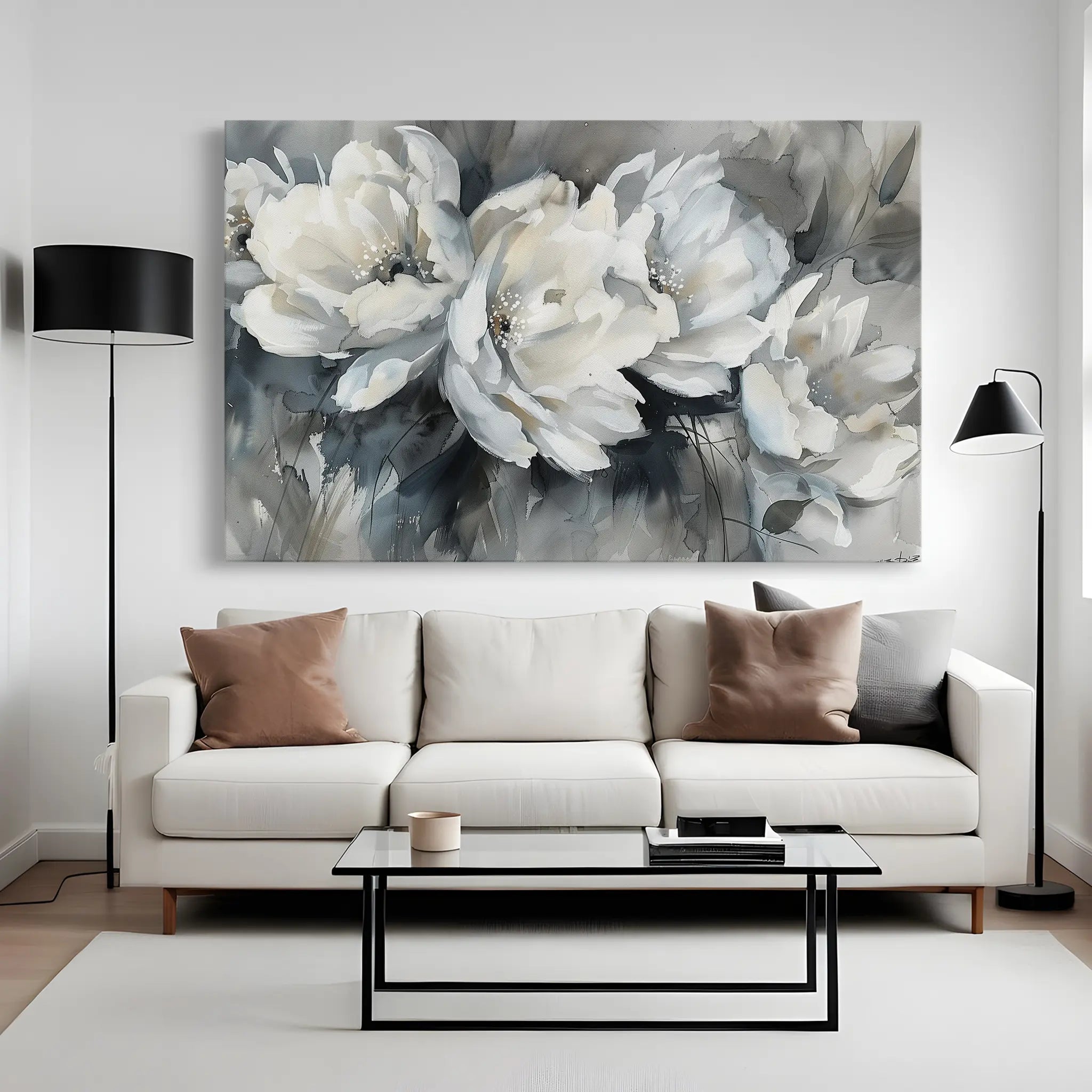 Floral Canvas Wall Art WAD702-F 90 x 60 cm / Stretched on hidden frame