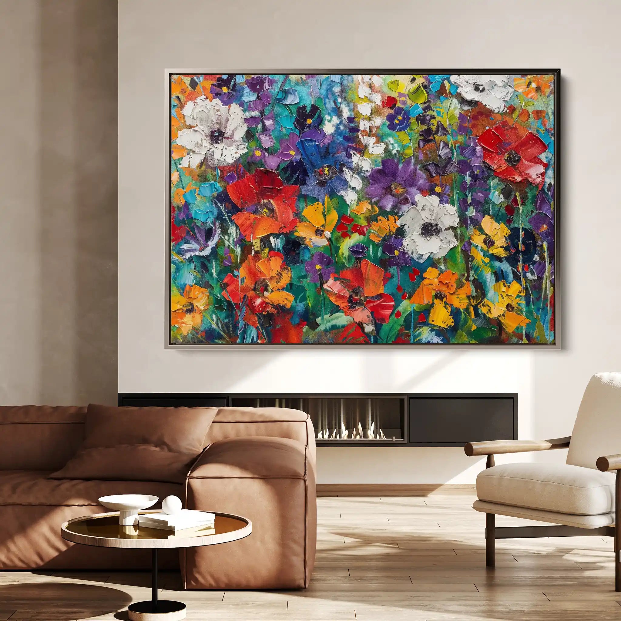 Floral Canvas Wall Art WAD703-F 90 x 60 cm / Stretched on hidden frame