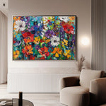 Floral Canvas Wall Art WAD703-F 90 x 60 cm / Stretched on hidden frame