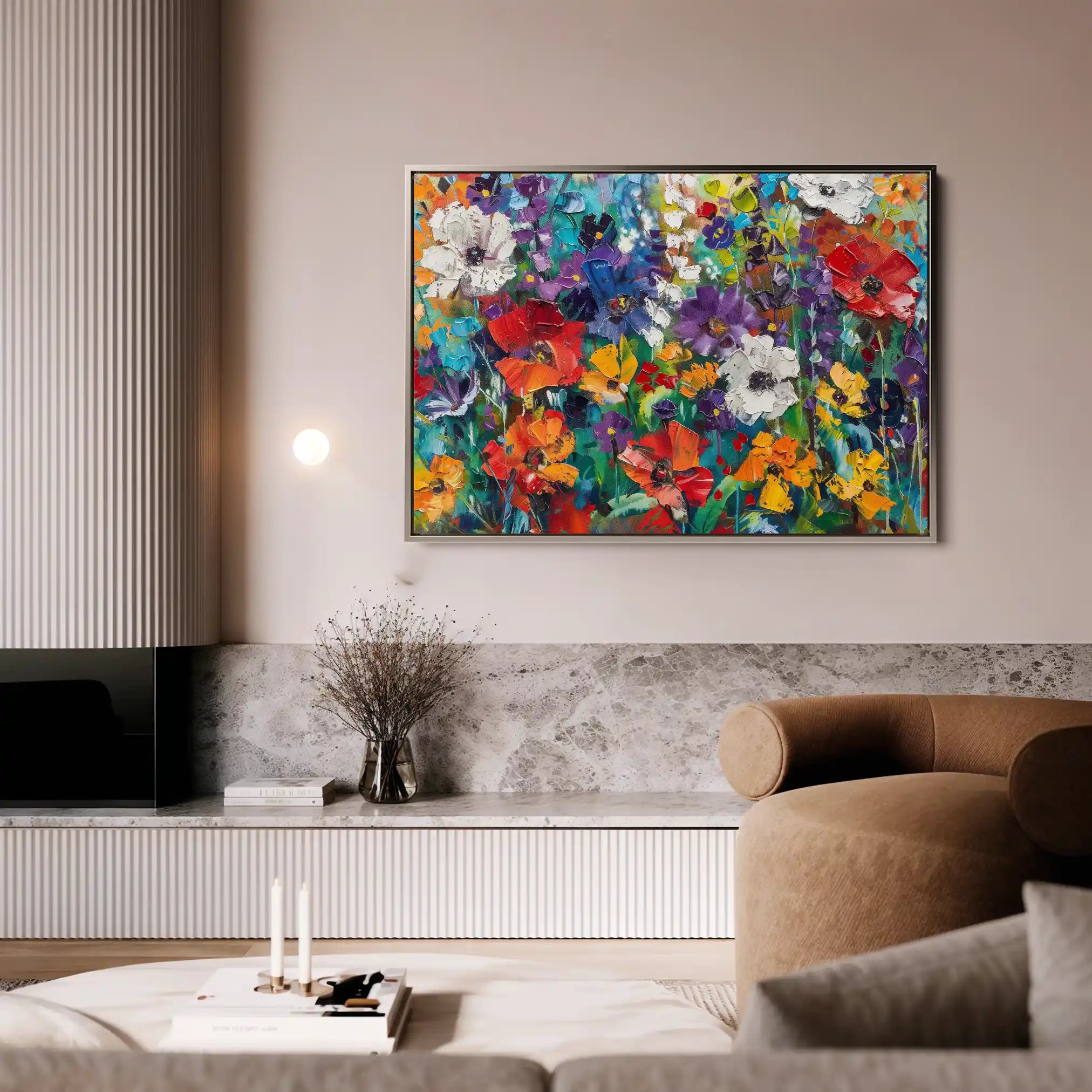 Floral Canvas Wall Art WAD703-F 90 x 60 cm / Stretched on hidden frame