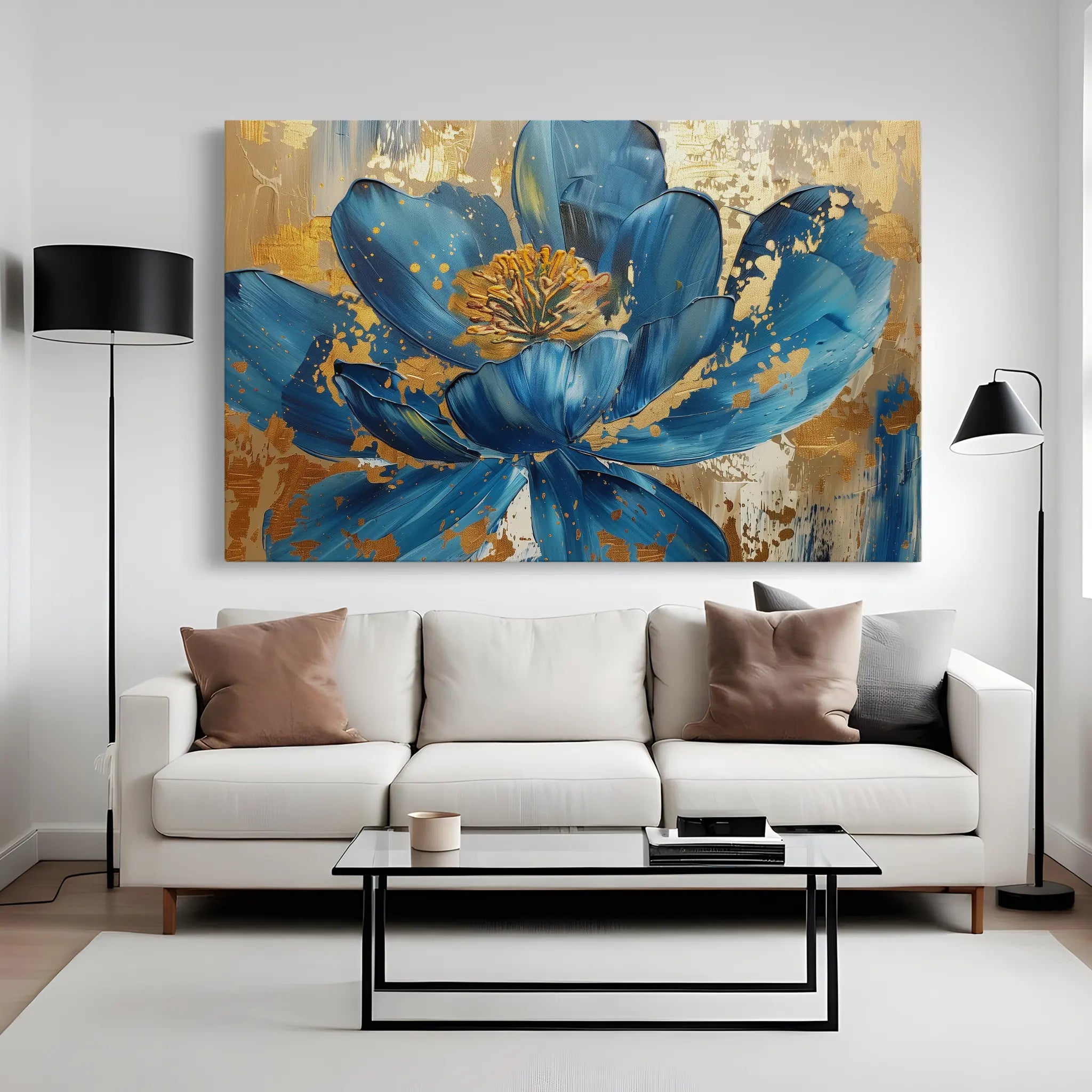 Floral Canvas Wall Art WAD705-F 90 x 60 cm / Stretched on hidden frame