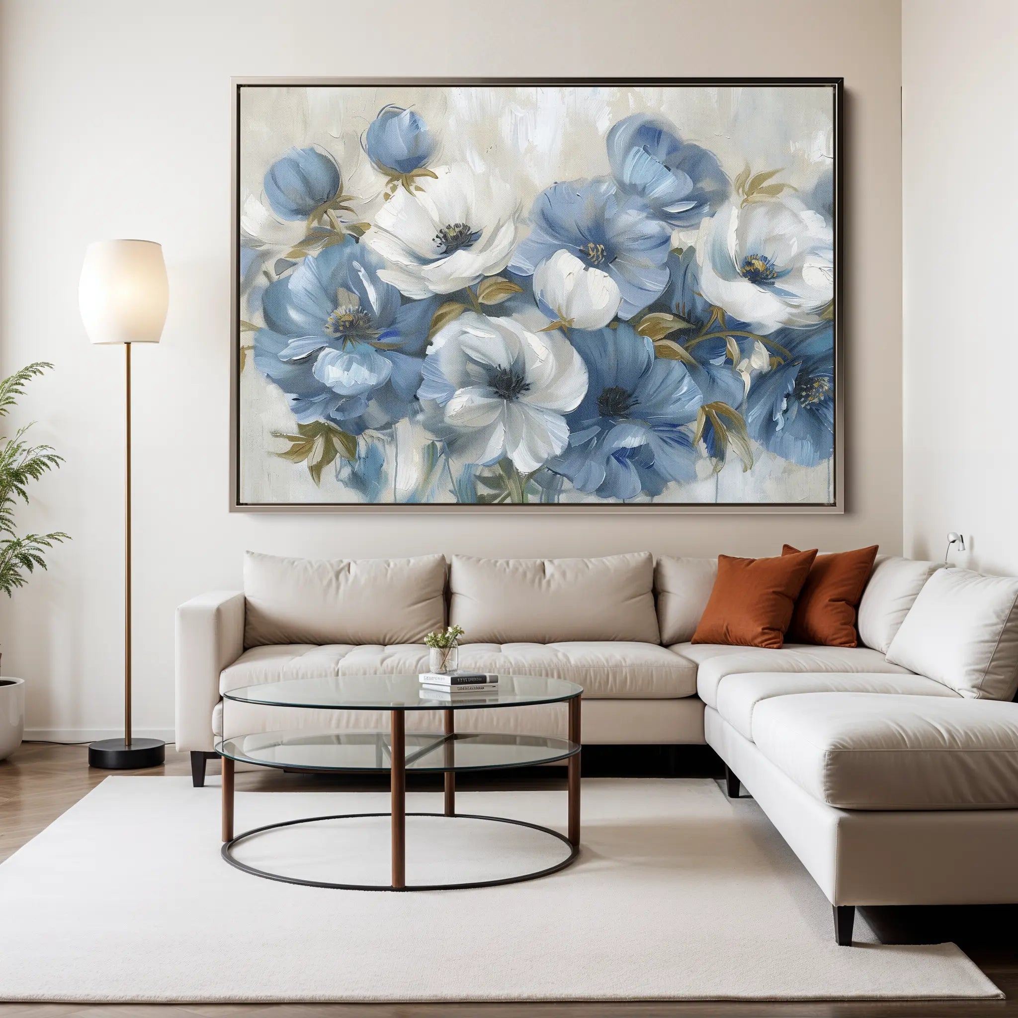 Floral Canvas Wall Art WAD706-F 90 x 60 cm / Stretched on hidden frame