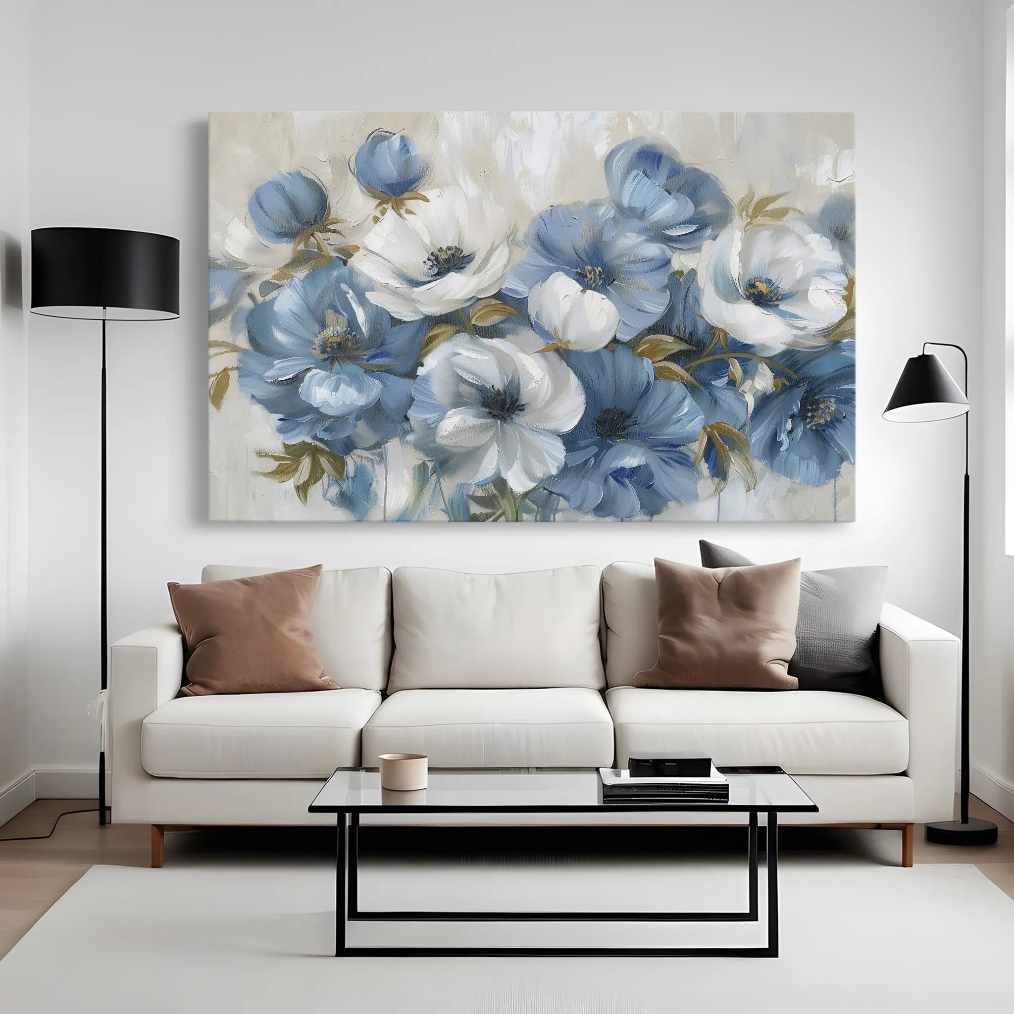 Floral Canvas Wall Art WAD706-F 90 x 60 cm / Stretched on hidden frame