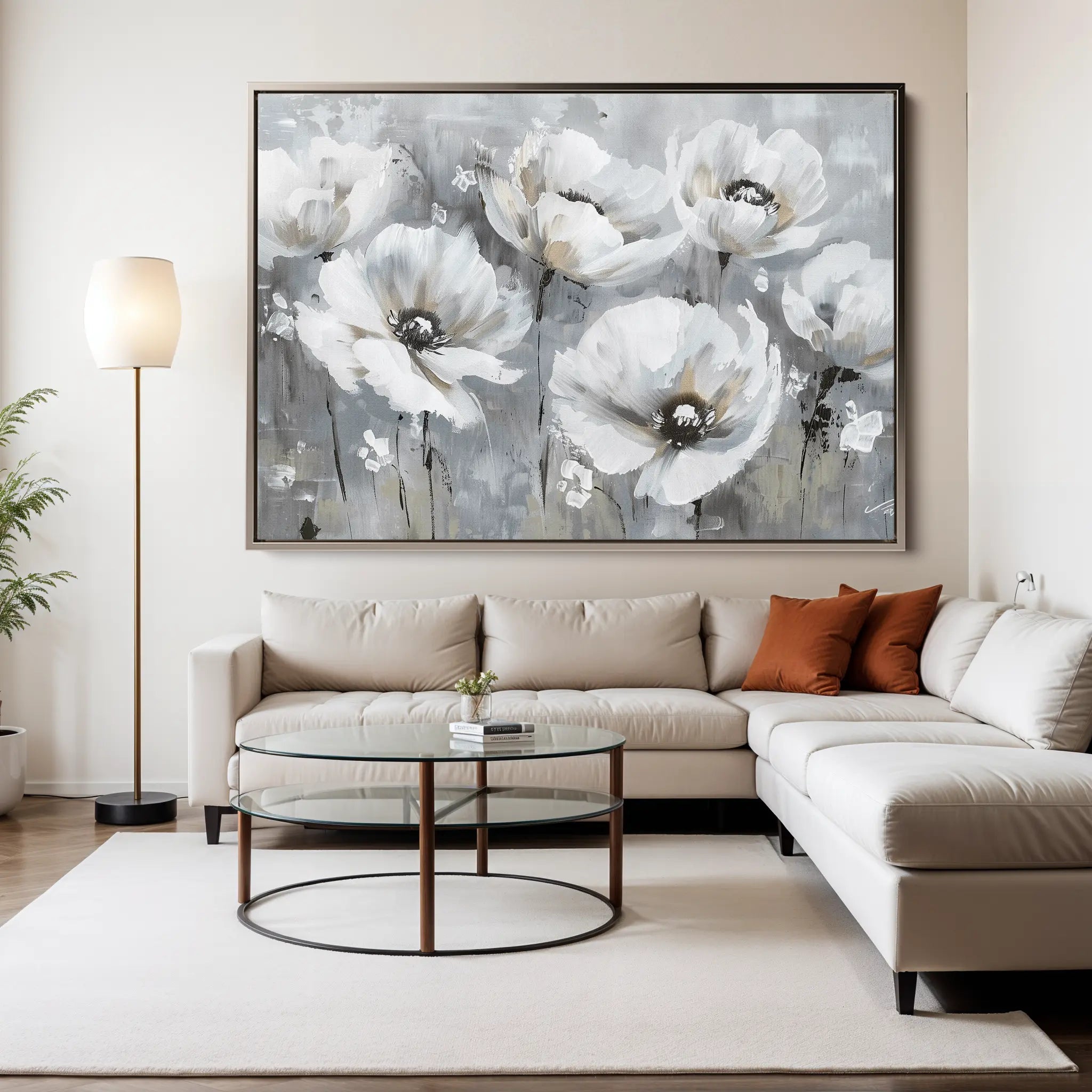 Floral Canvas Wall Art WAD707-F 90 x 60 cm / Stretched on hidden frame