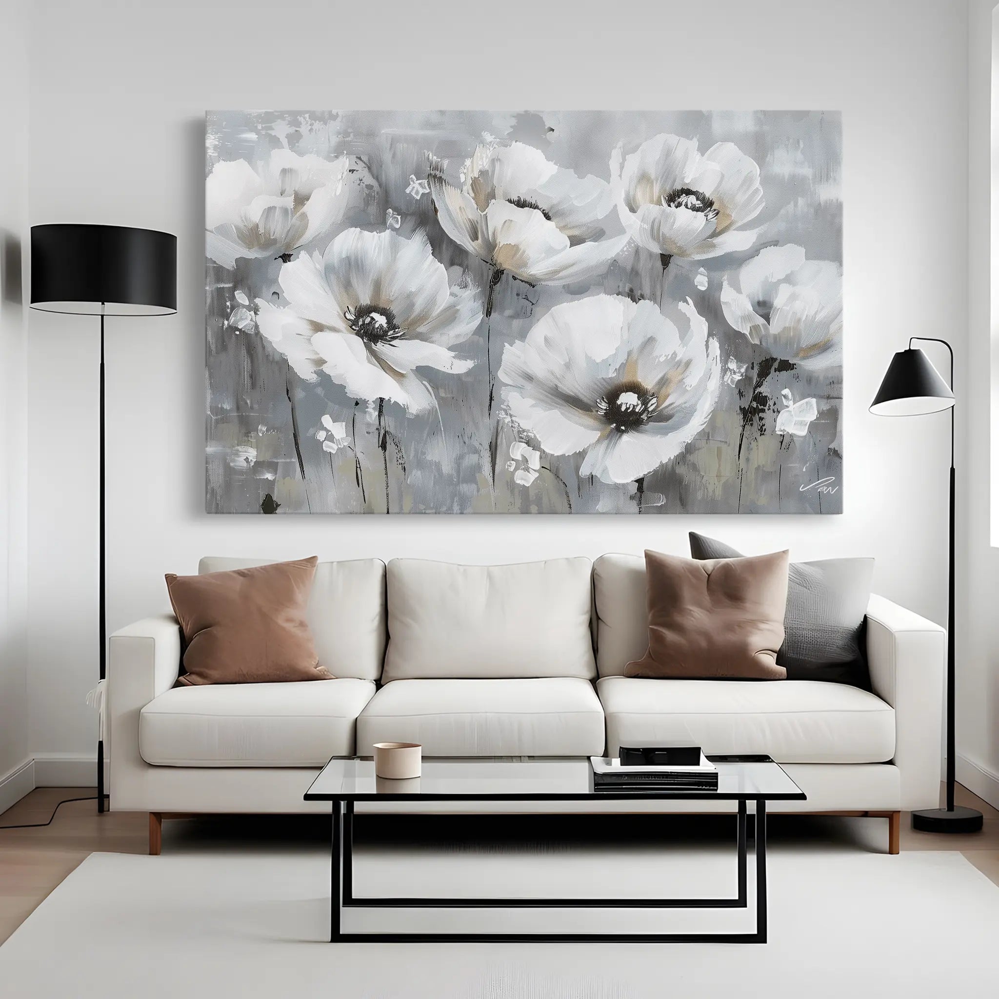 Floral Canvas Wall Art WAD707-F 90 x 60 cm / Stretched on hidden frame