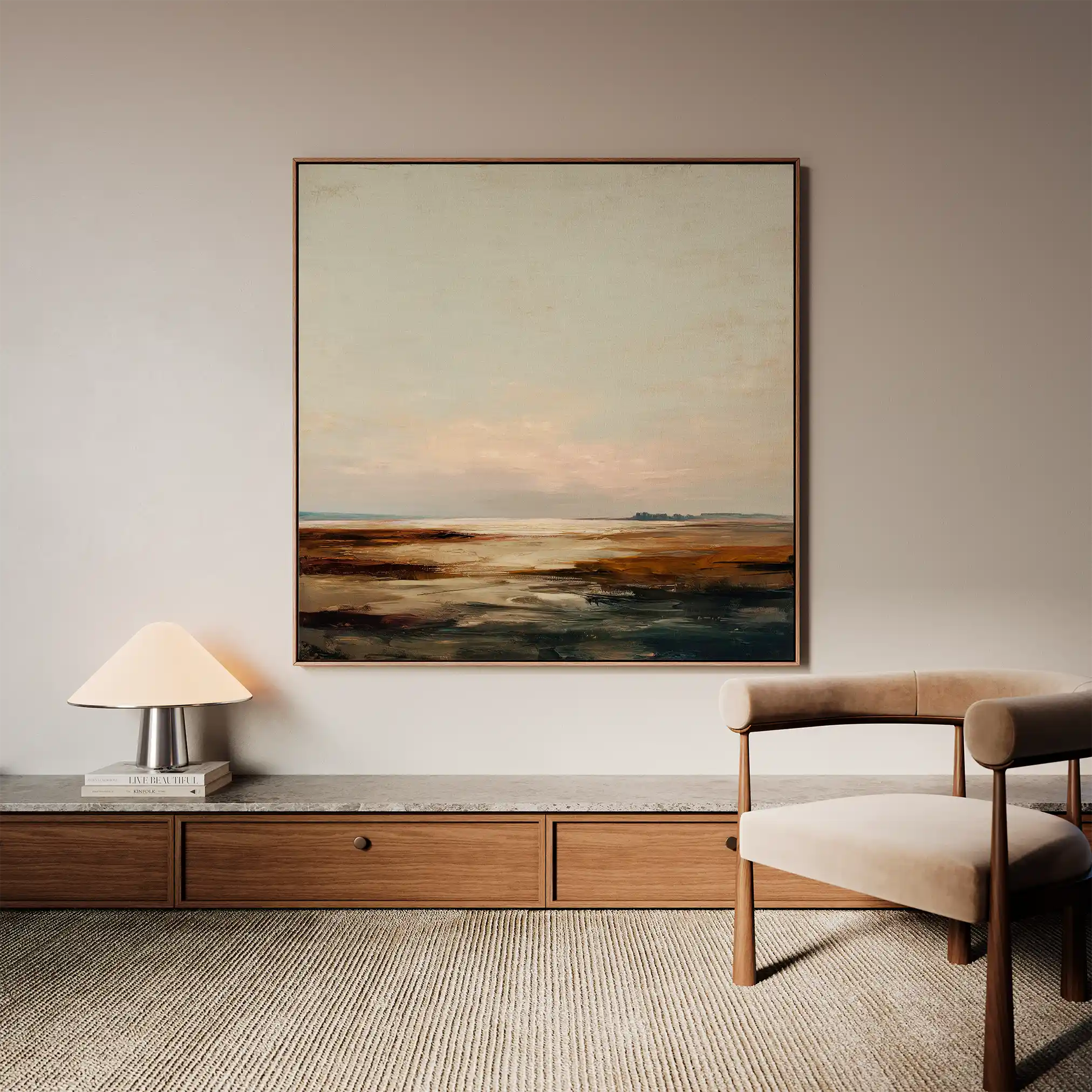 Abstract Canvas Wall Art WAD709-A 80 x 80 cm / Stretched on hidden frame