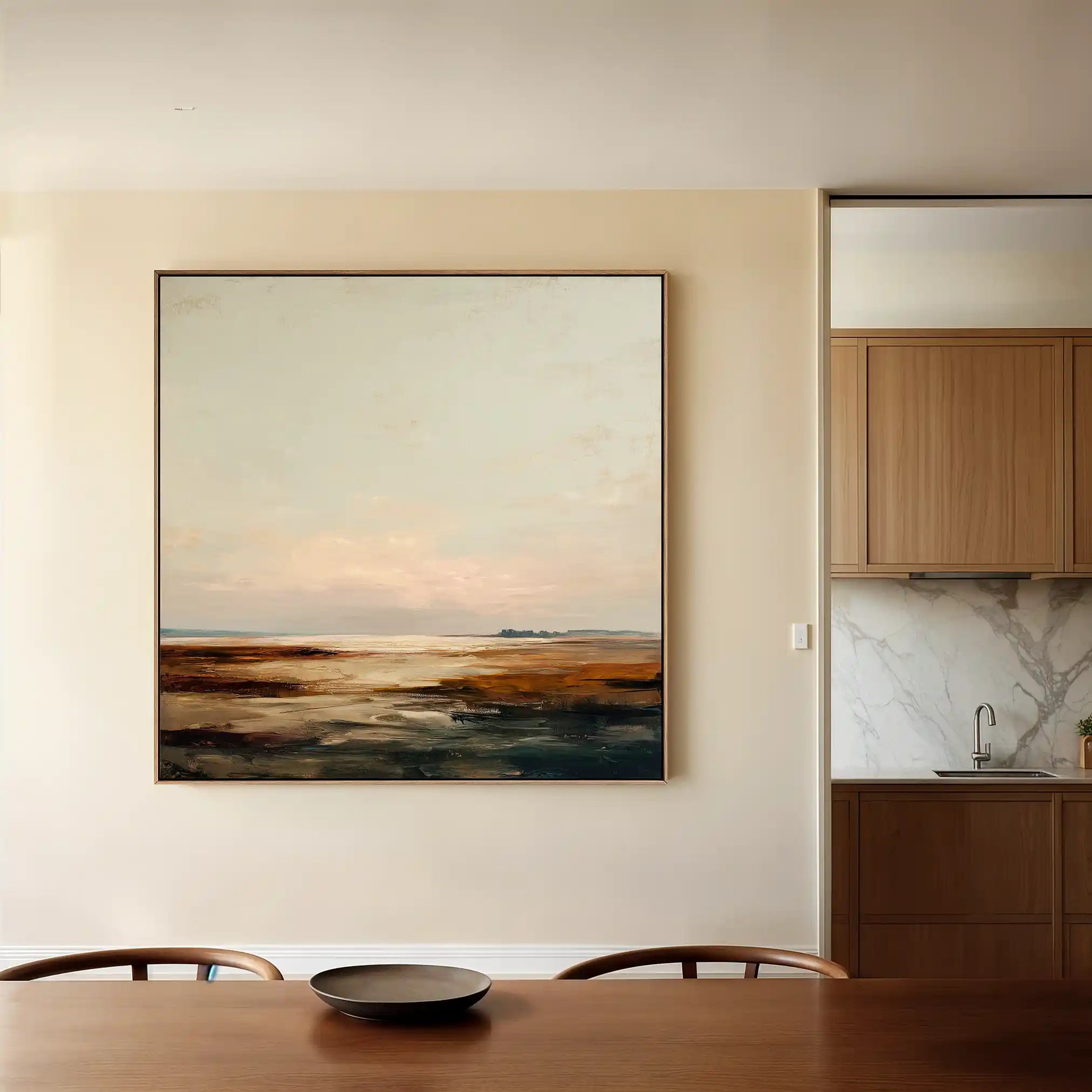 Abstract Canvas Wall Art WAD709-A 80 x 80 cm / Stretched on hidden frame