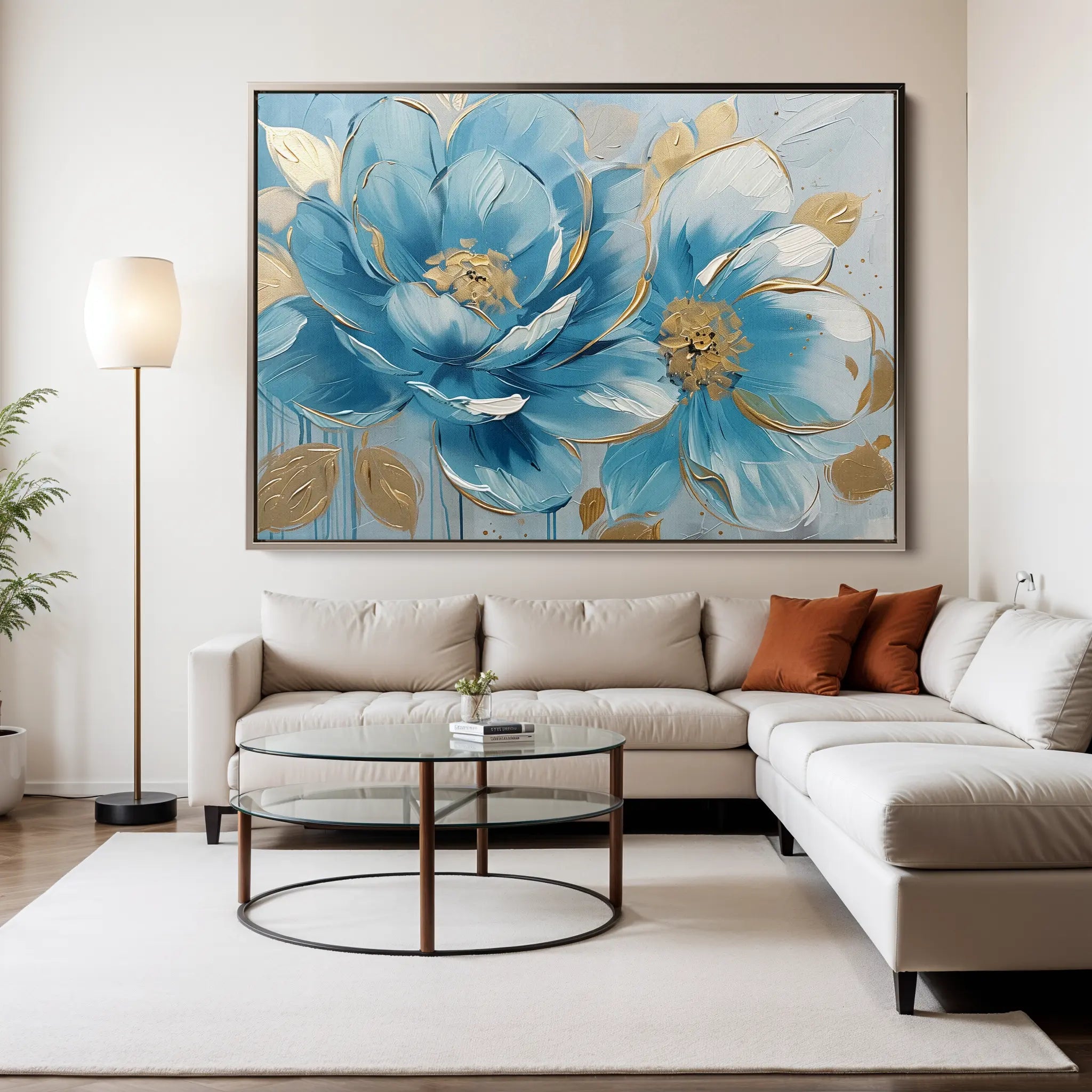 Floral Canvas Wall Art WAD709-F 90 x 60 cm / Stretched on hidden frame