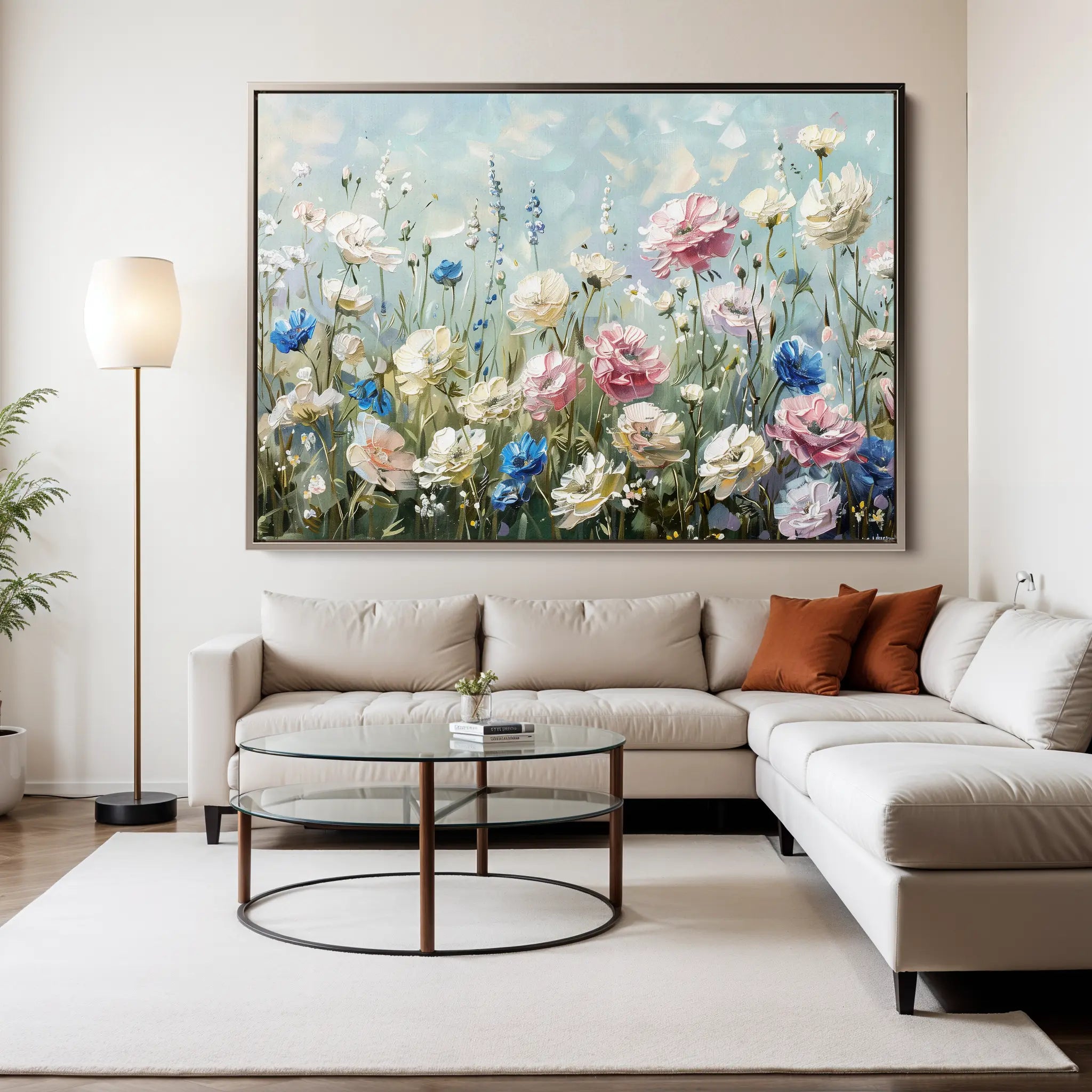 Floral Canvas Wall Art WAD710-F 90 x 60 cm / Stretched on hidden frame