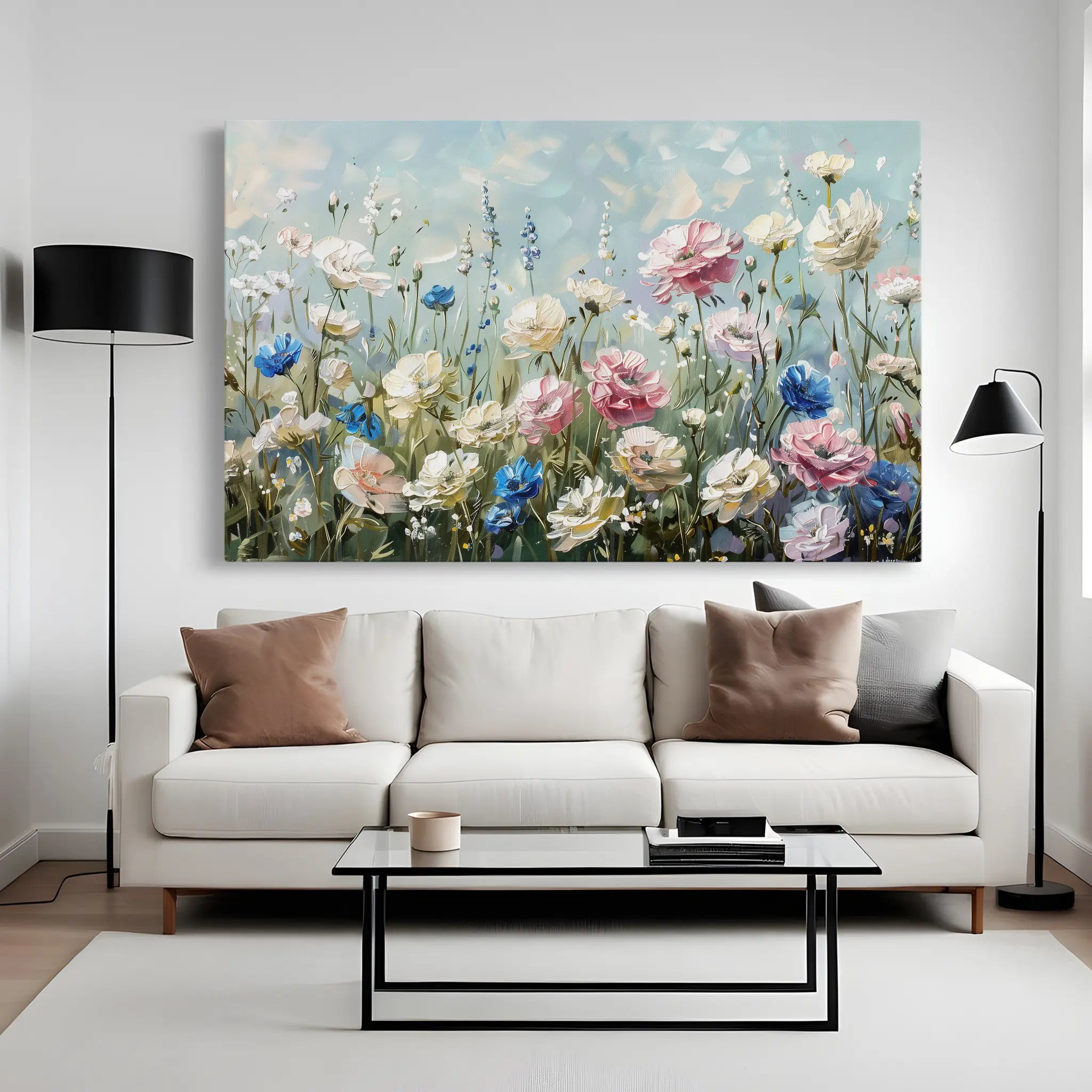 Floral Canvas Wall Art WAD710-F 90 x 60 cm / Stretched on hidden frame