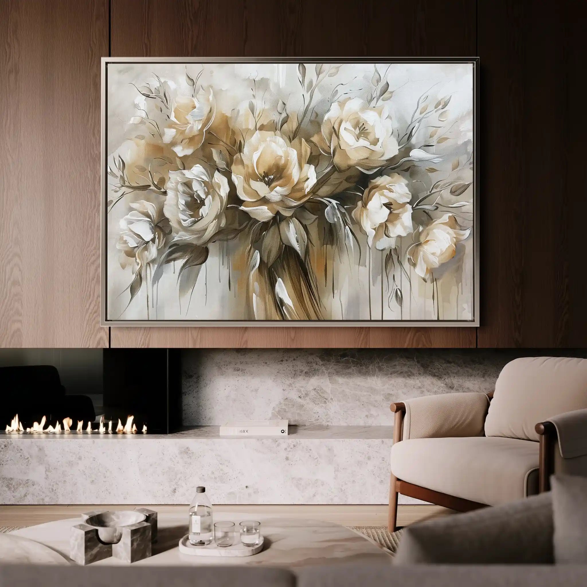 Floral Canvas Wall Art WAD711-F 90 x 60 cm / Stretched on hidden frame