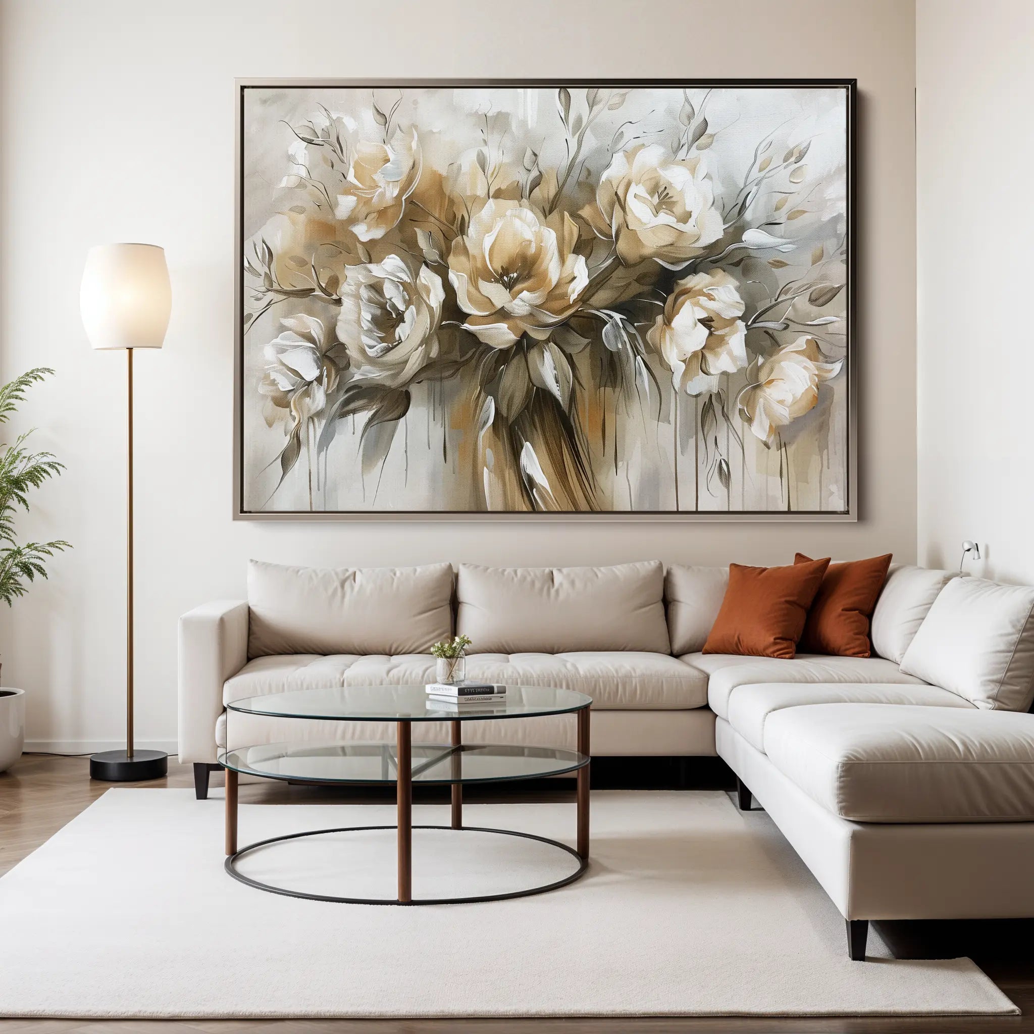 Floral Canvas Wall Art WAD711-F 90 x 60 cm / Stretched on hidden frame