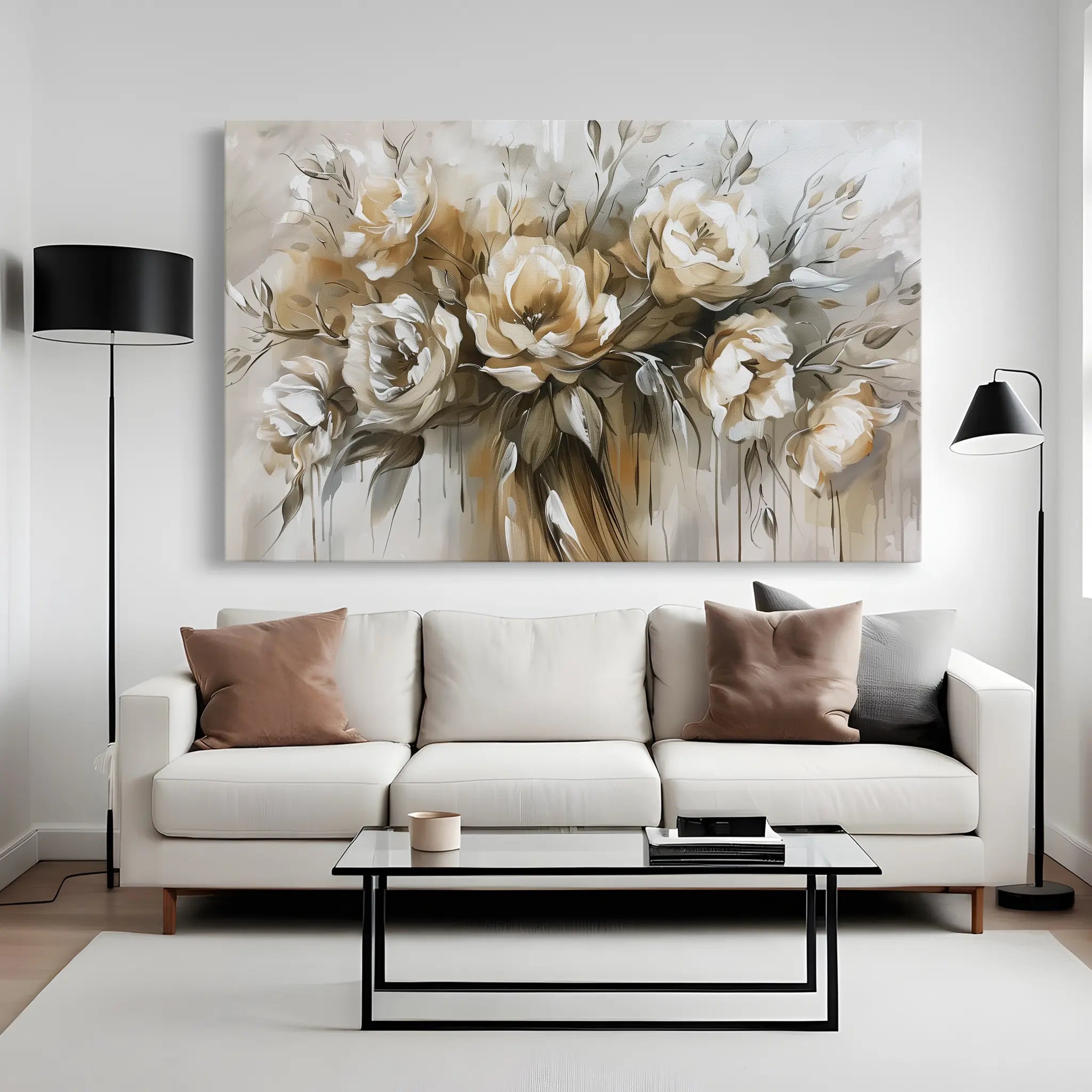 Floral Canvas Wall Art WAD711-F 90 x 60 cm / Stretched on hidden frame