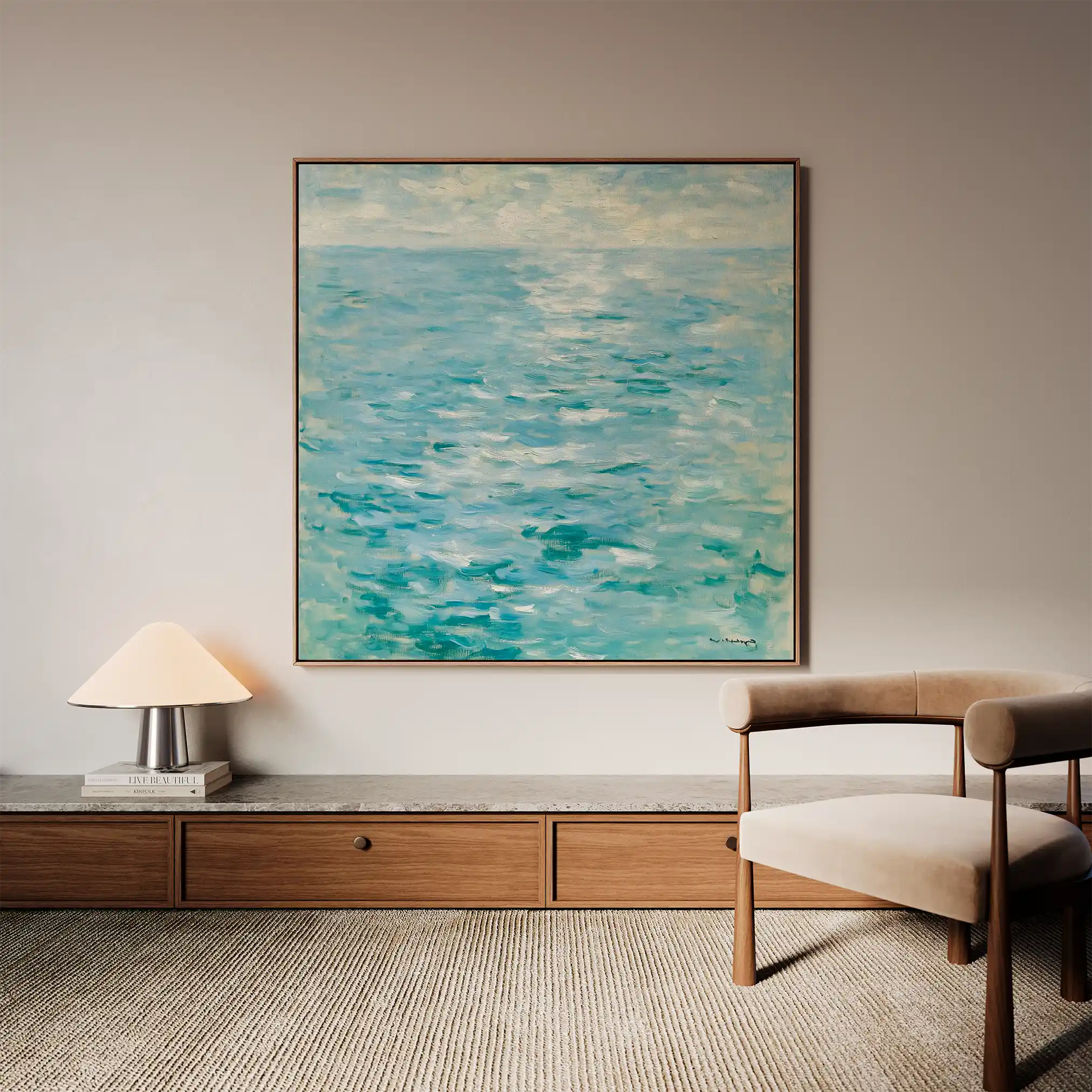 Abstract Canvas Wall Art WAD712-A 80 x 80 cm / Stretched on hidden frame