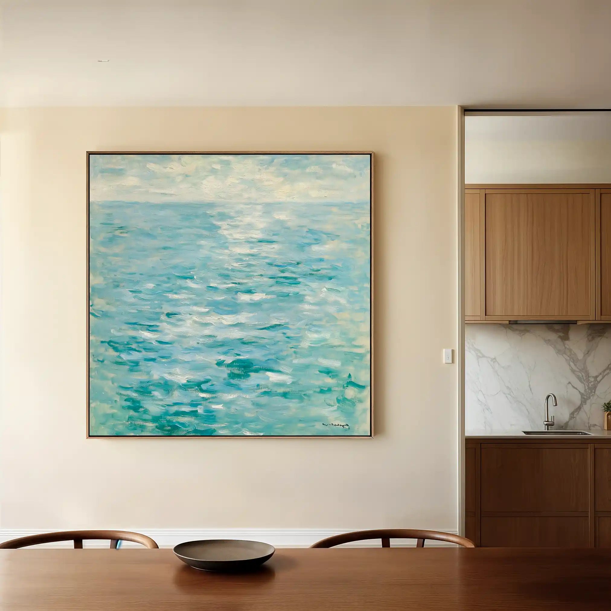 Abstract Canvas Wall Art WAD712-A 80 x 80 cm / Stretched on hidden frame