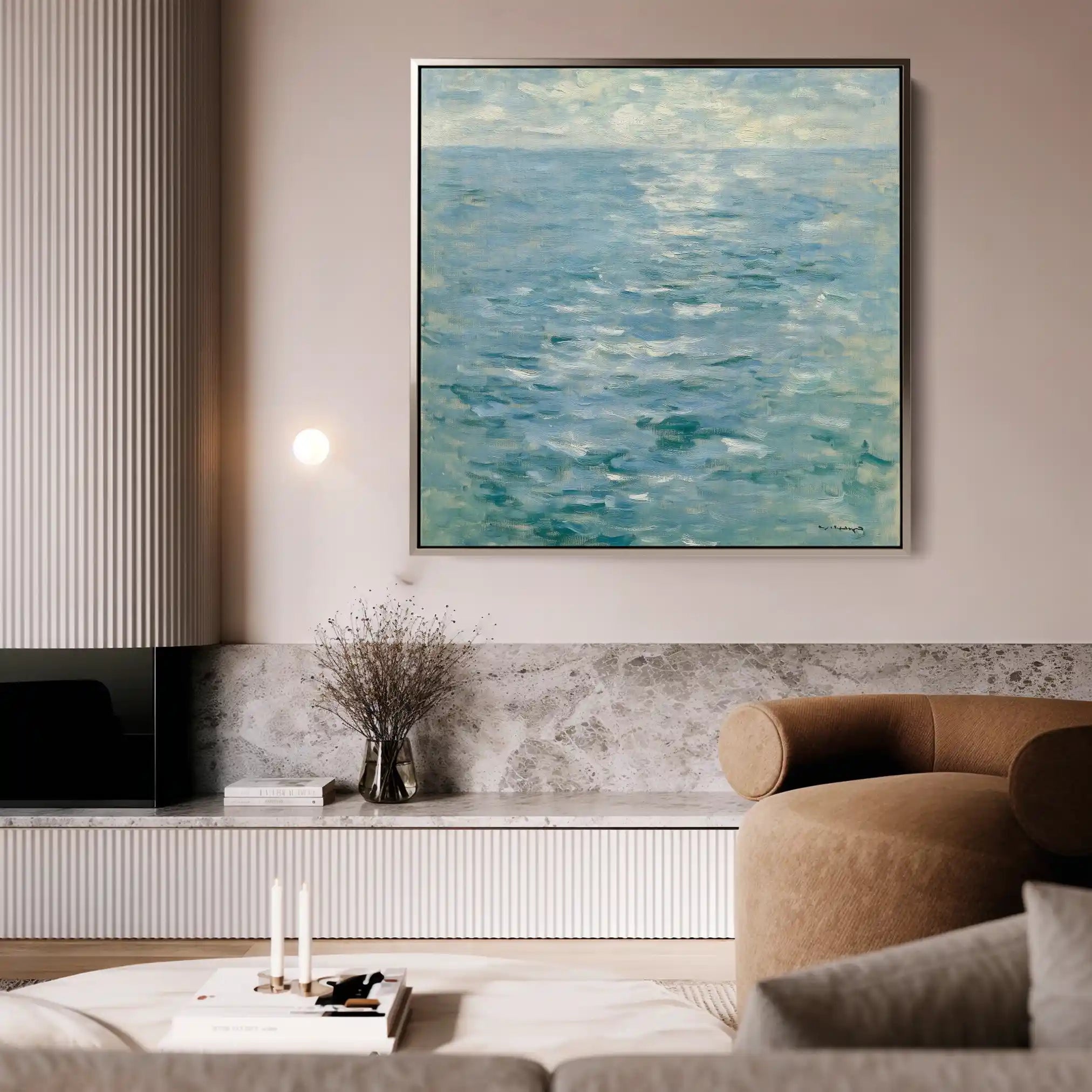 Abstract Canvas Wall Art WAD712-A 80 x 80 cm / Stretched on hidden frame