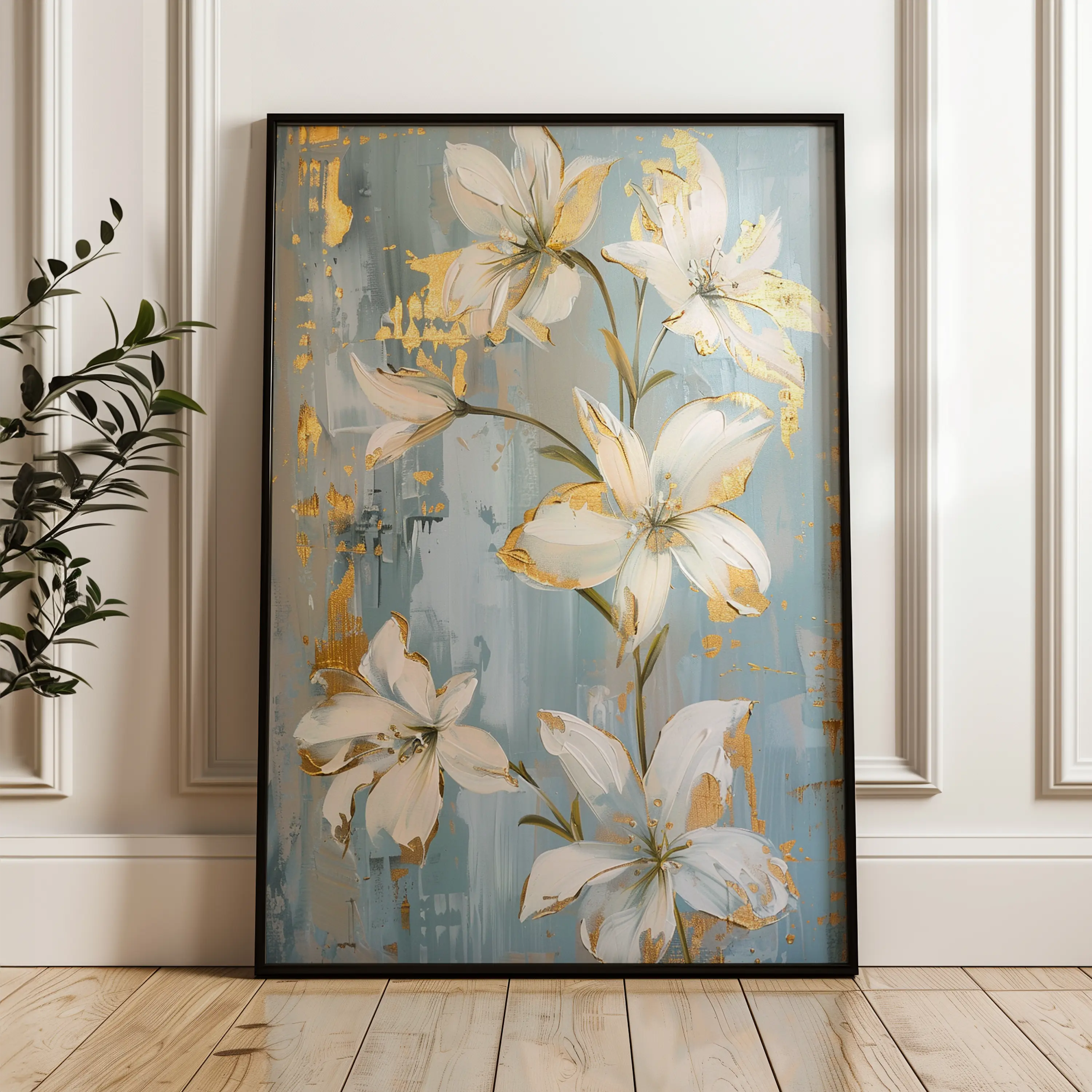 Floral Canvas Wall Art WAD712-F 90 x 60 cm / Stretched on hidden frame