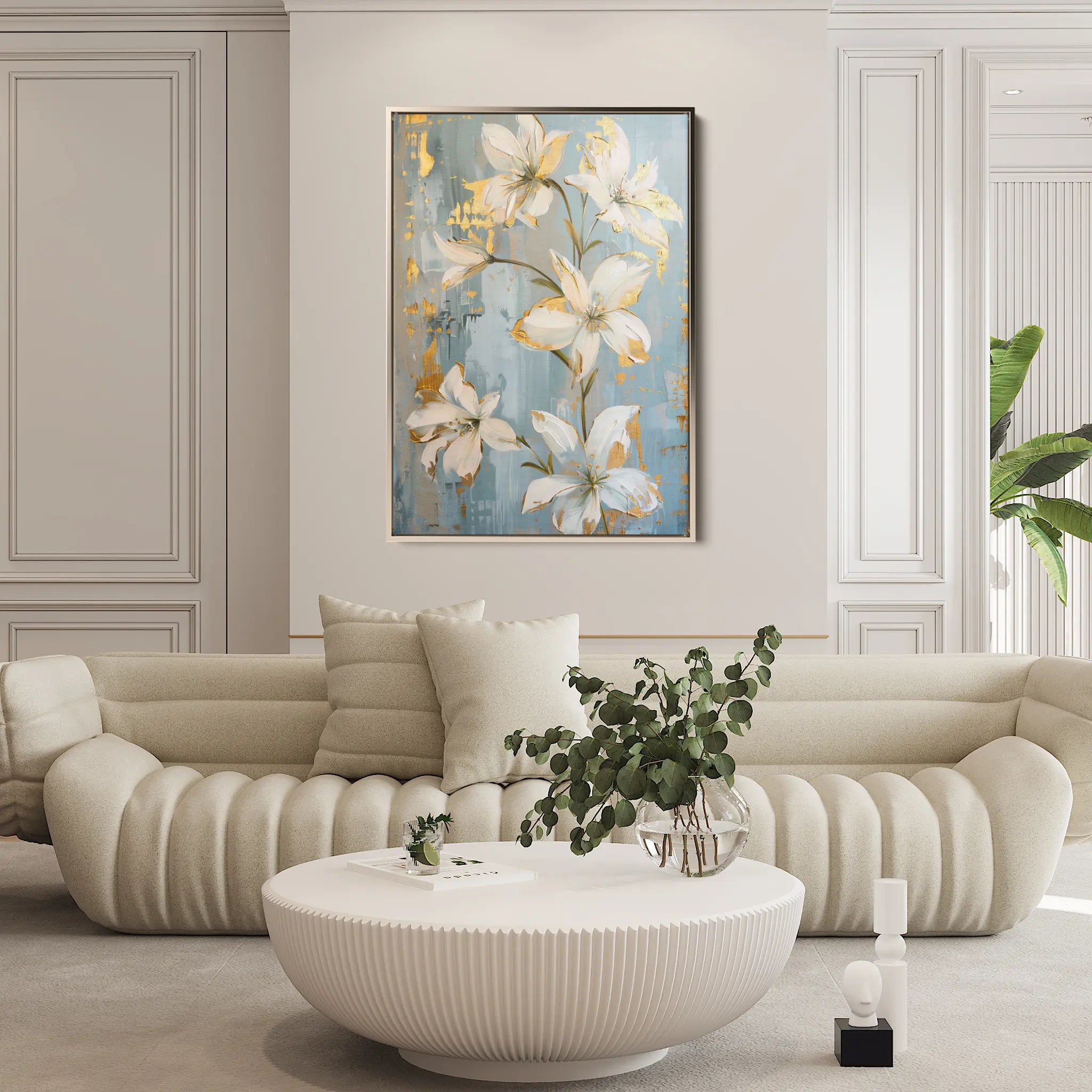 Floral Canvas Wall Art WAD712-F 90 x 60 cm / Stretched on hidden frame