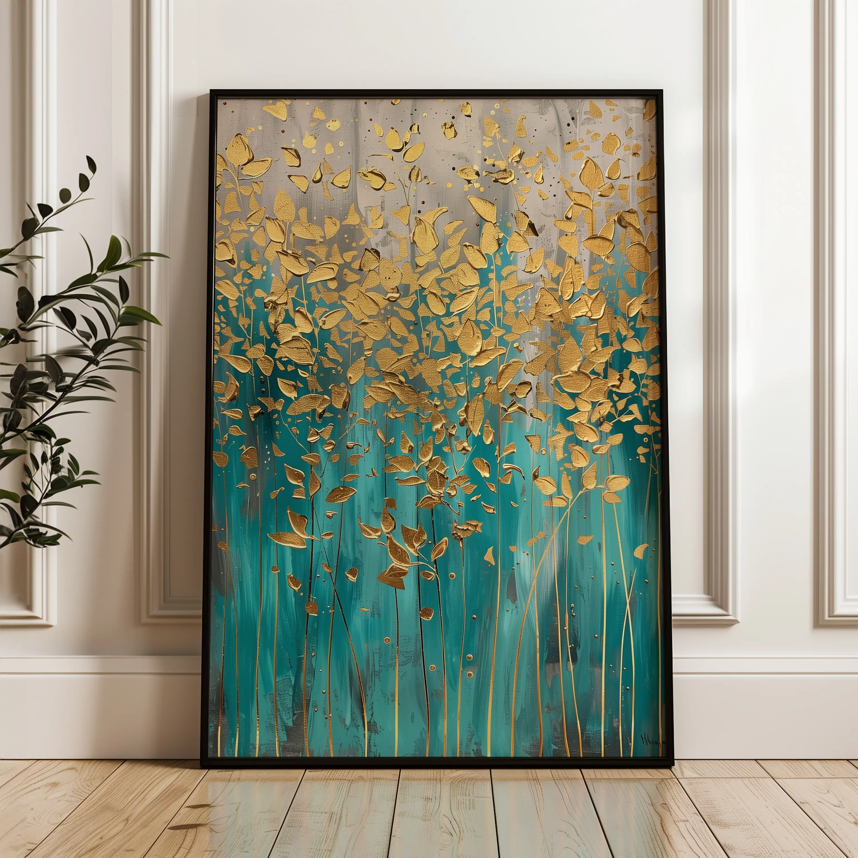 Floral Canvas Wall Art WAD713-F 90 x 60 cm / Stretched on hidden frame