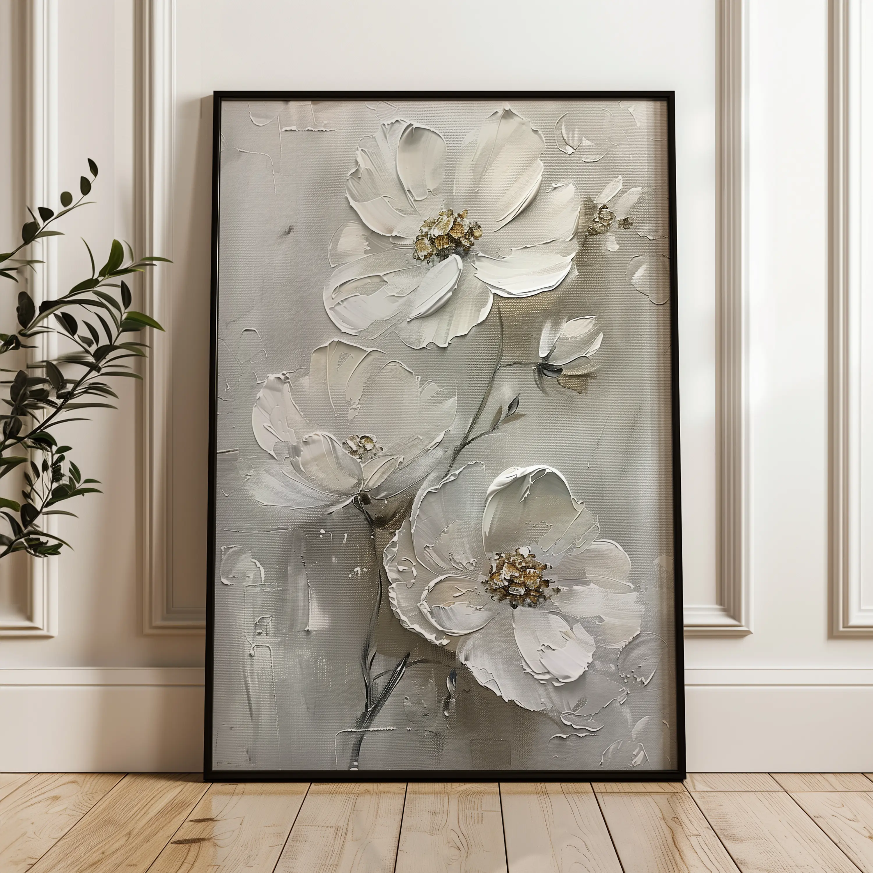 Floral Canvas Wall Art WAD715-F 90 x 60 cm / Stretched on hidden frame