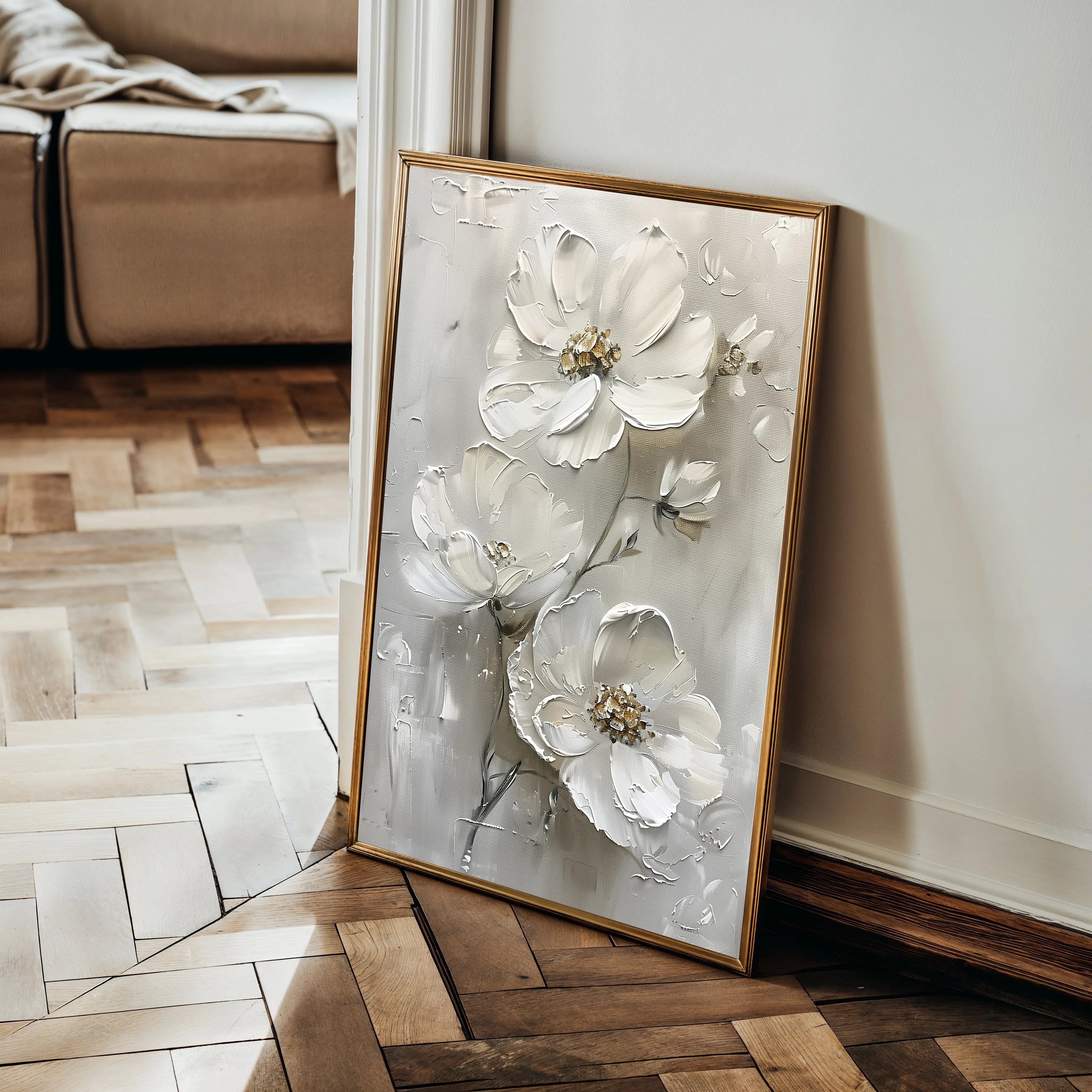 Floral Canvas Wall Art WAD715-F 90 x 60 cm / Stretched on hidden frame