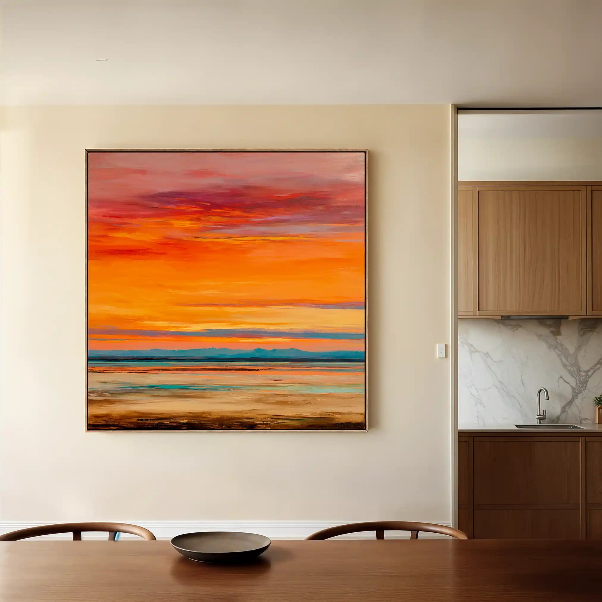 Abstract Canvas Wall Art WAD717-A 80 x 80 cm / Stretched on hidden frame