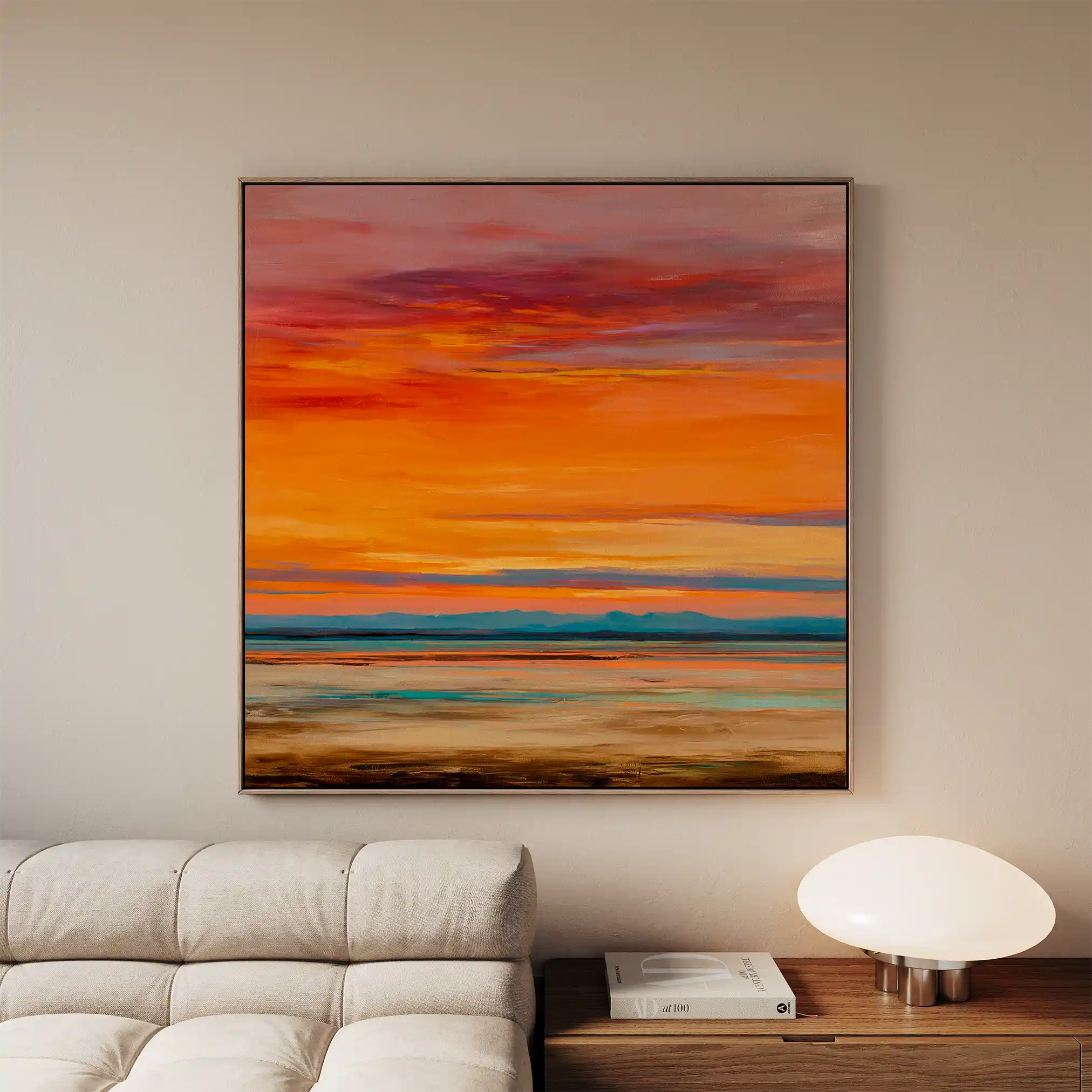 Abstract Canvas Wall Art WAD717-A 80 x 80 cm / Stretched on hidden frame