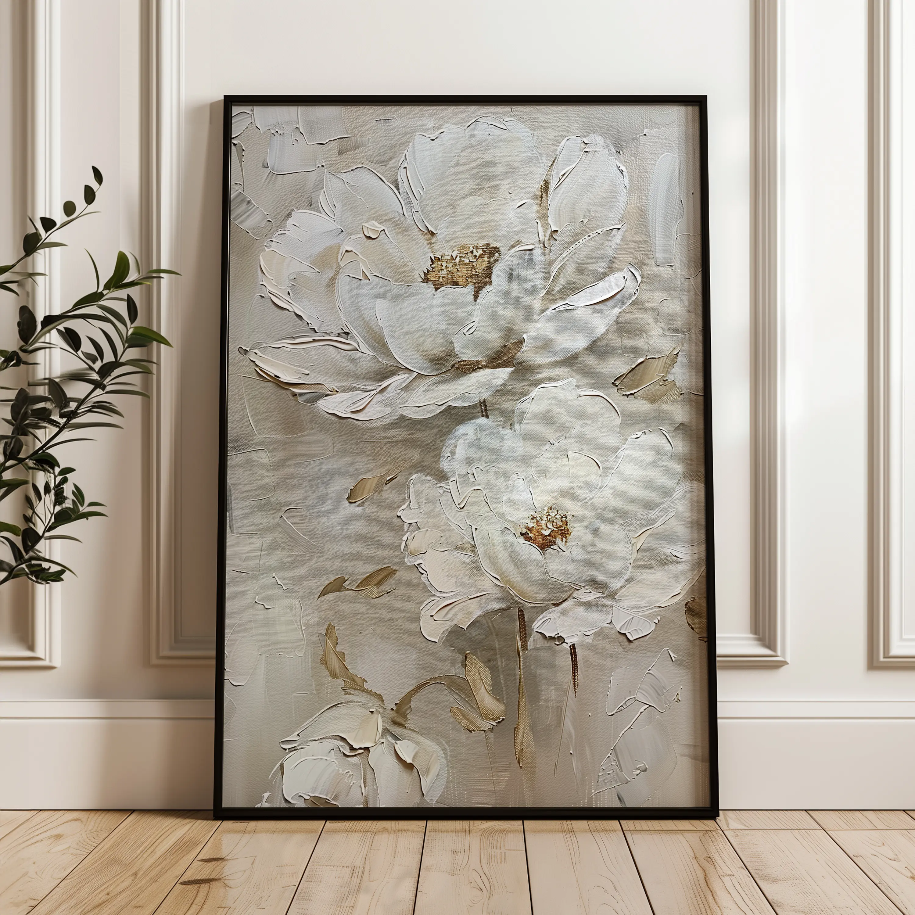 Floral Canvas Wall Art WAD717-F 90 x 60 cm / Stretched on hidden frame