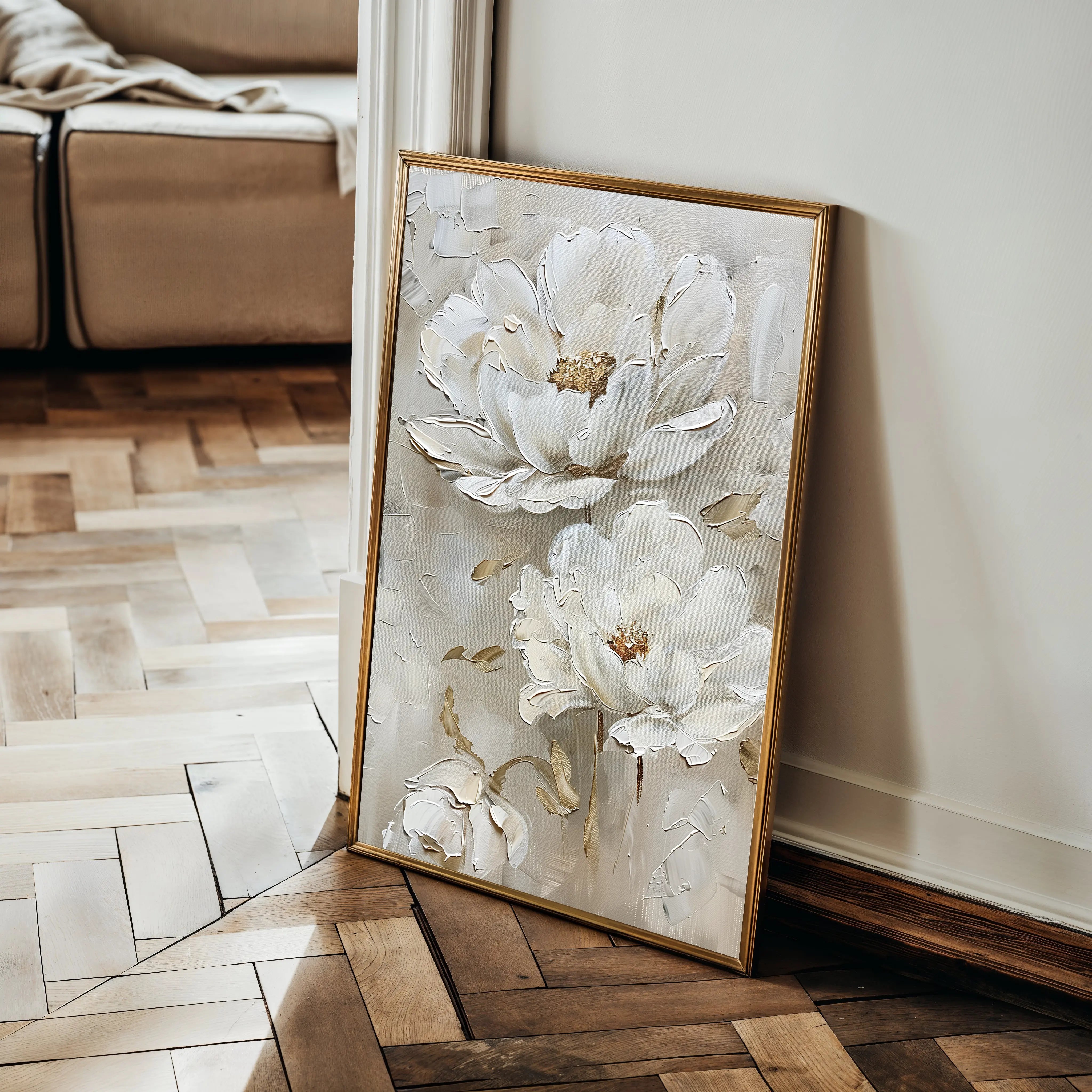 Floral Canvas Wall Art WAD717-F 90 x 60 cm / Stretched on hidden frame