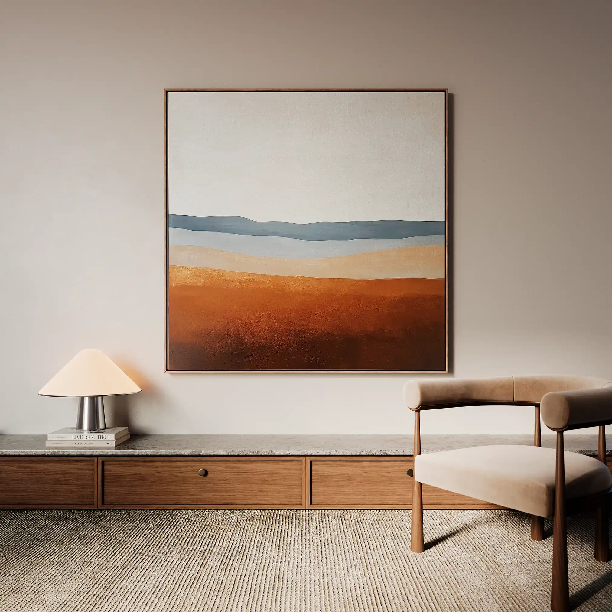 Abstract Canvas Wall Art WAD718-A 80 x 80 cm / Stretched on hidden frame