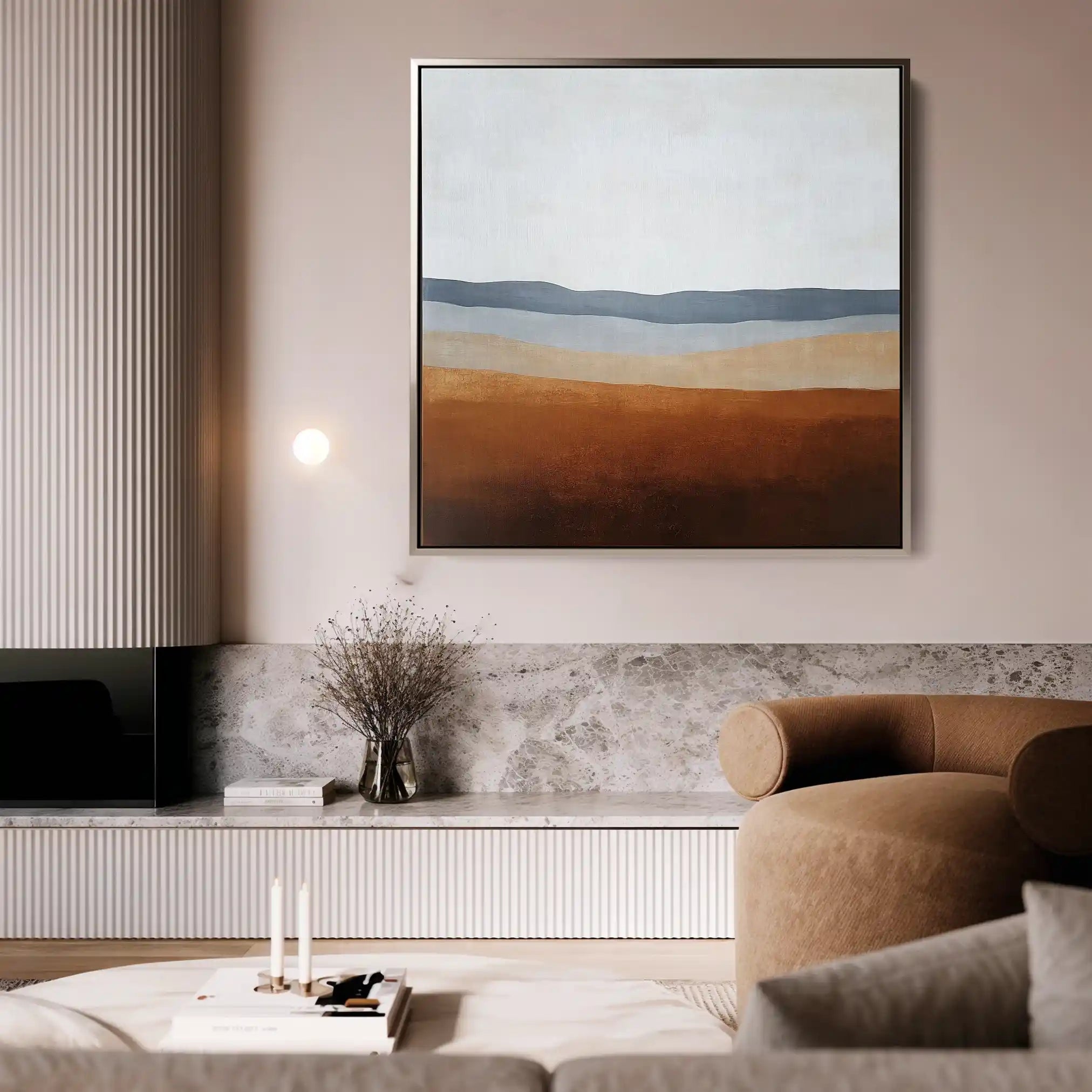Abstract Canvas Wall Art WAD718-A 80 x 80 cm / Stretched on hidden frame
