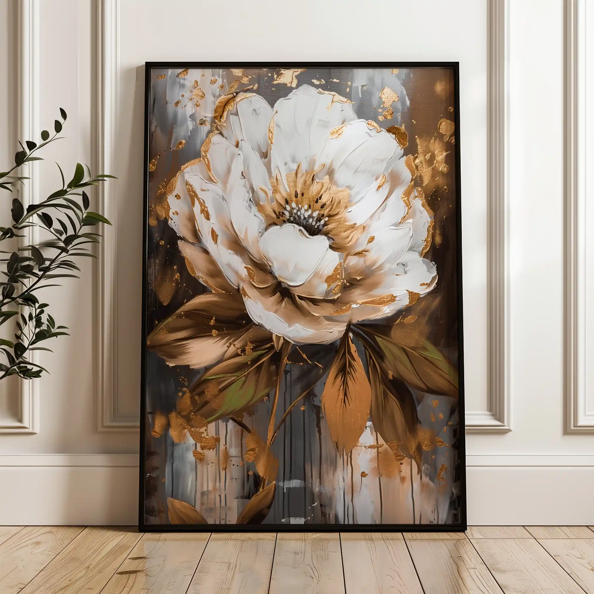 Floral Canvas Wall Art WAD718-F 90 x 60 cm / Stretched on hidden frame