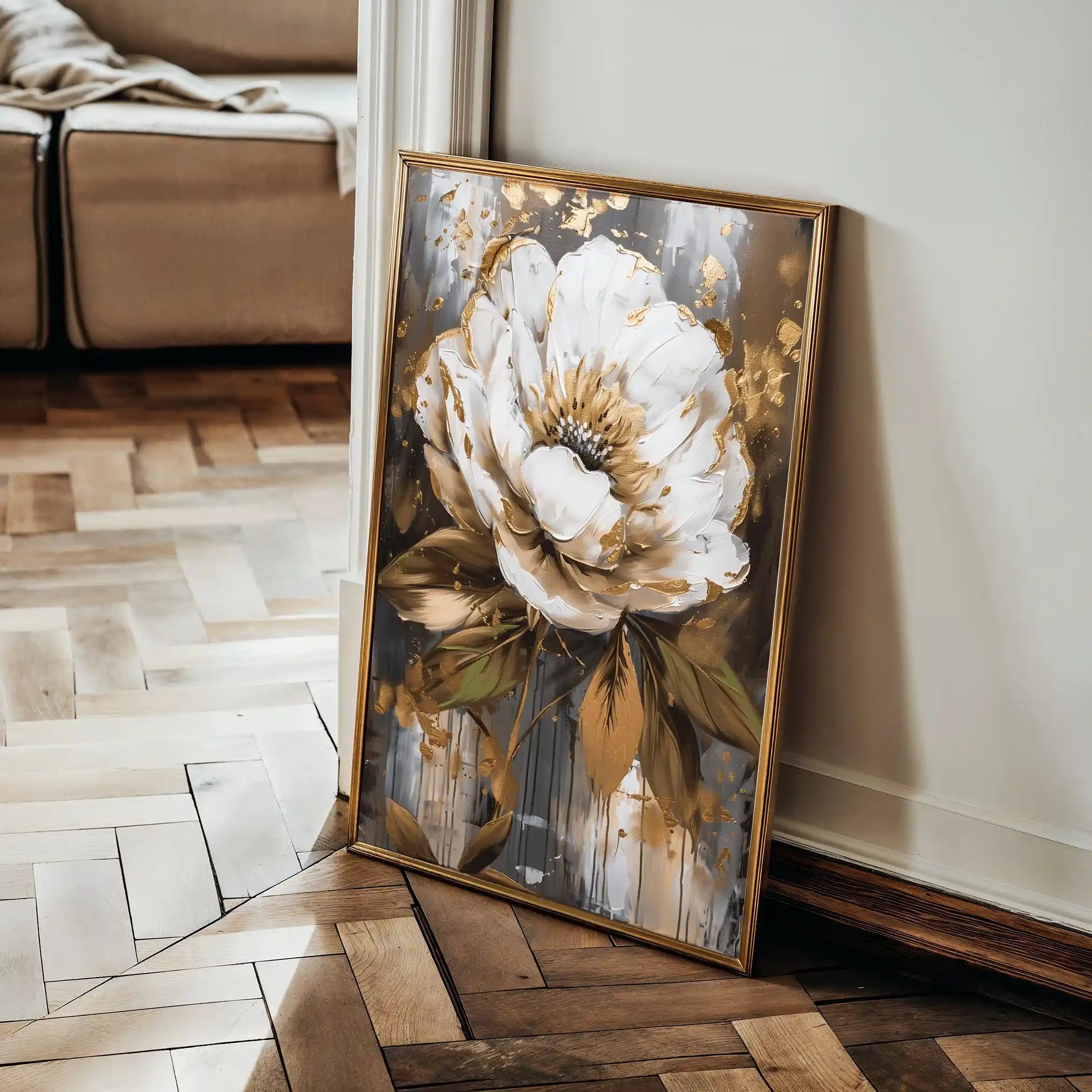 Floral Canvas Wall Art WAD718-F 90 x 60 cm / Stretched on hidden frame
