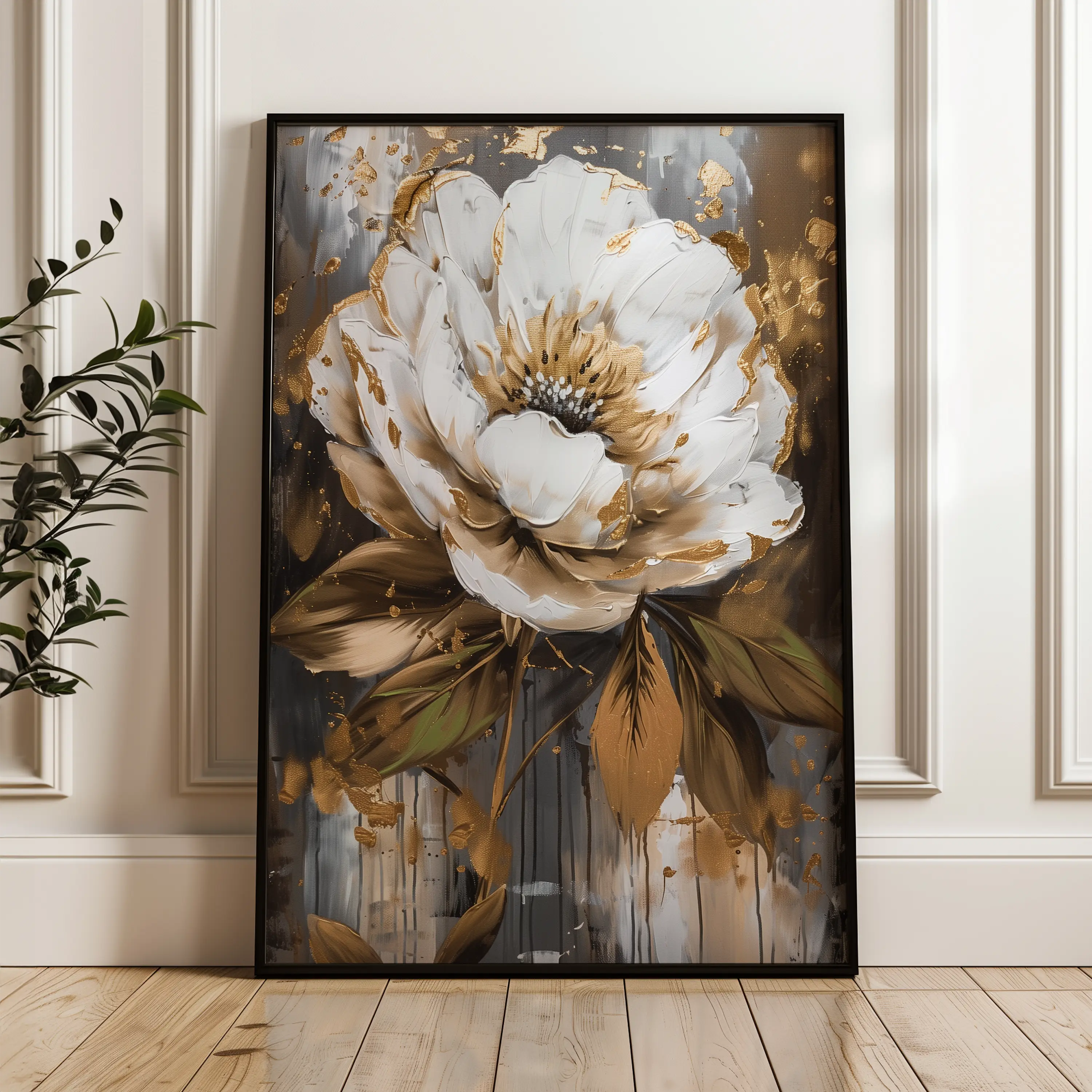 Floral Canvas Wall Art WAD718-F 90 x 60 cm / Stretched on hidden frame