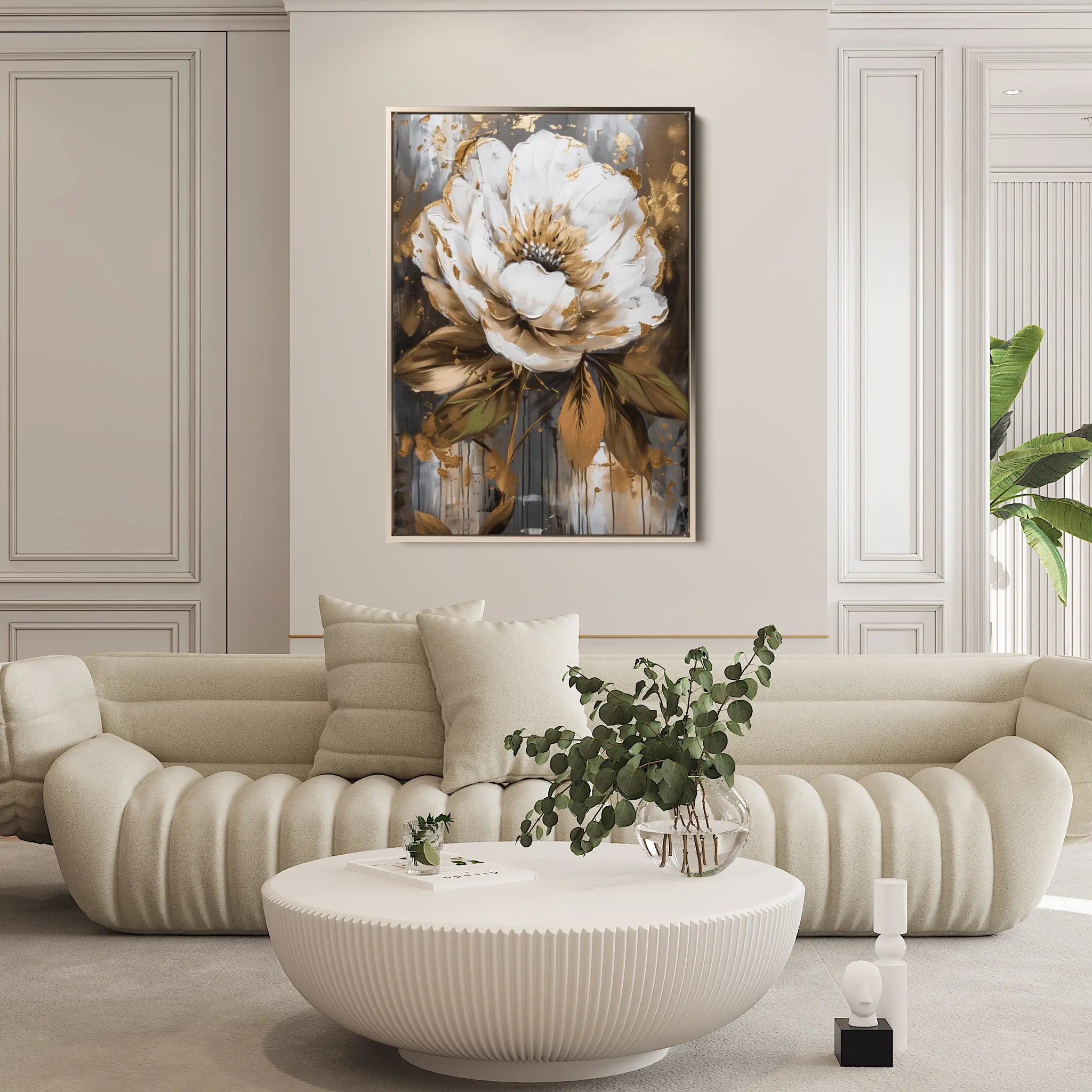 Floral Canvas Wall Art WAD718-F 90 x 60 cm / Stretched on hidden frame