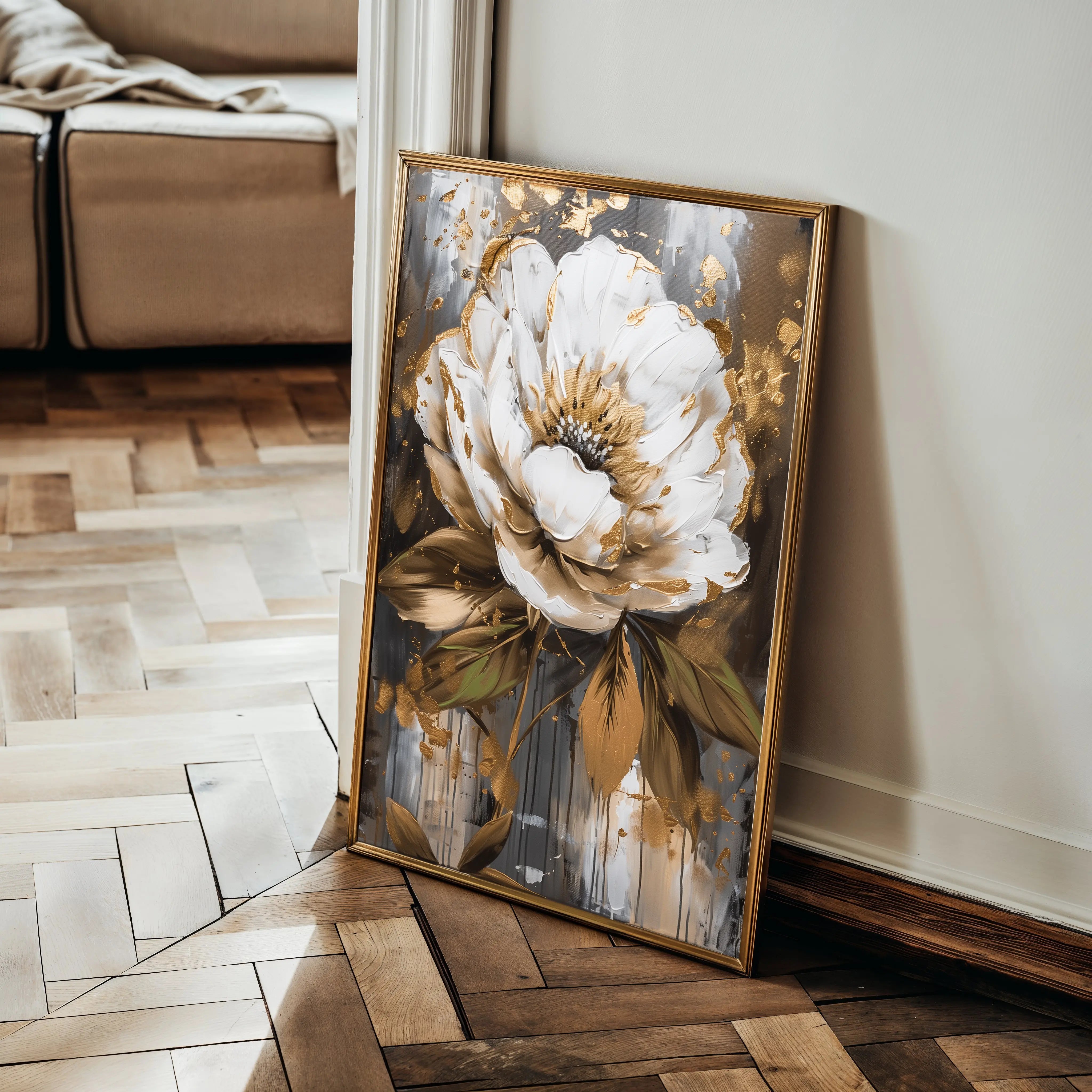 Floral Canvas Wall Art WAD718-F 90 x 60 cm / Stretched on hidden frame