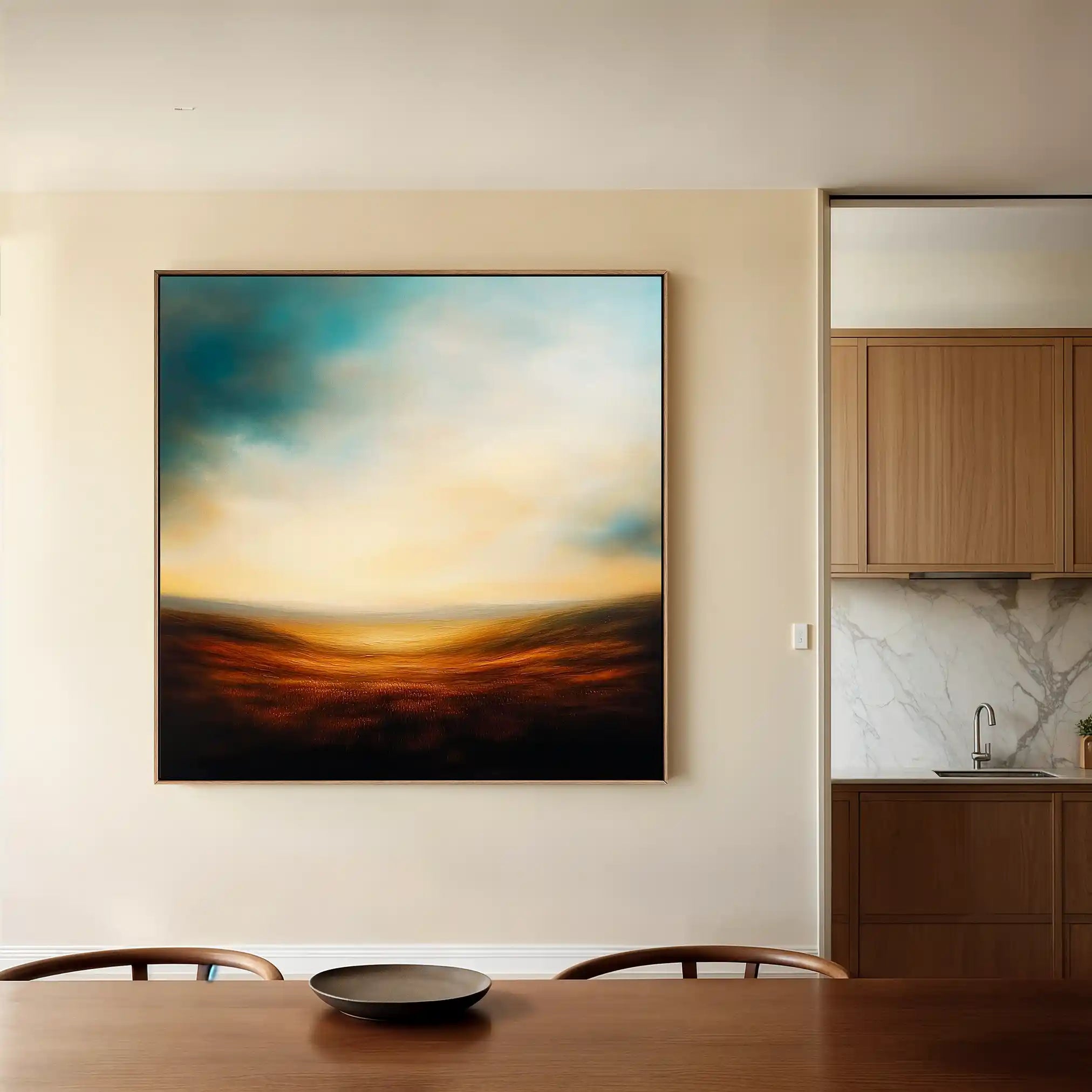 Abstract Canvas Wall Art WAD719-A 80 x 80 cm / Stretched on hidden frame