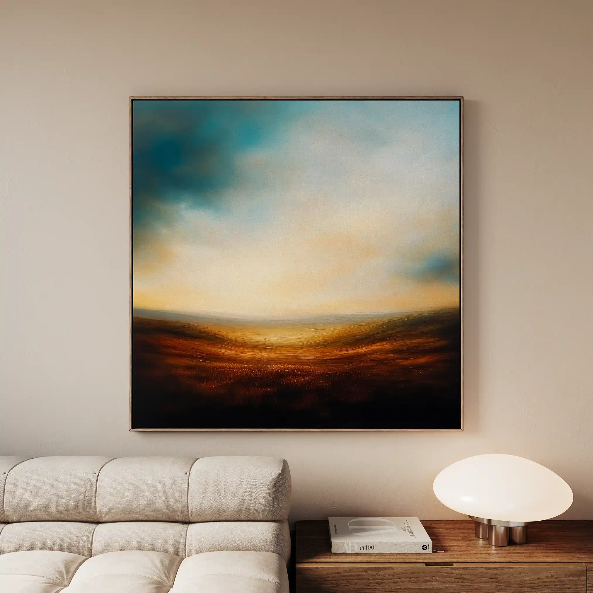 Abstract Canvas Wall Art WAD719-A 80 x 80 cm / Stretched on hidden frame