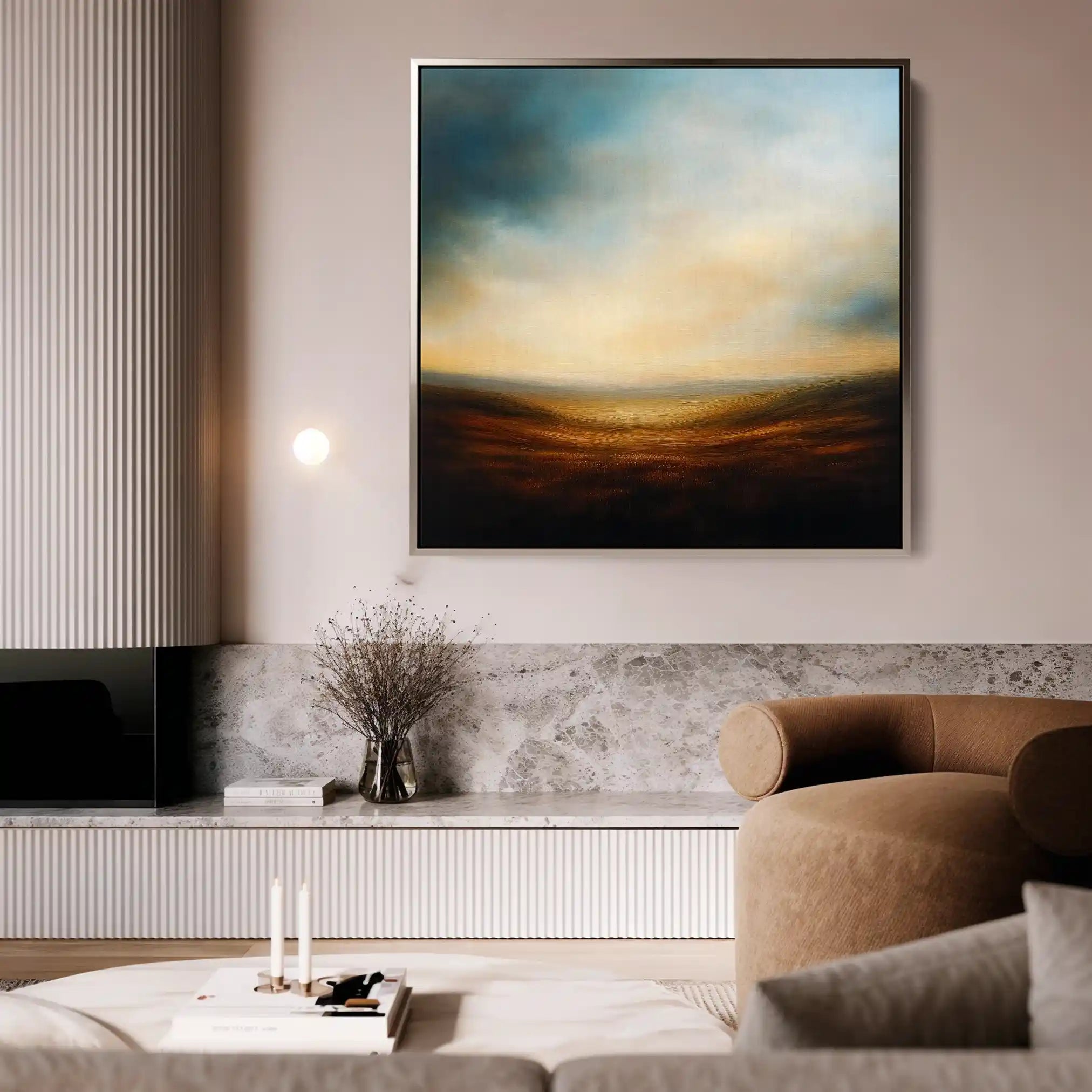 Abstract Canvas Wall Art WAD719-A 80 x 80 cm / Stretched on hidden frame