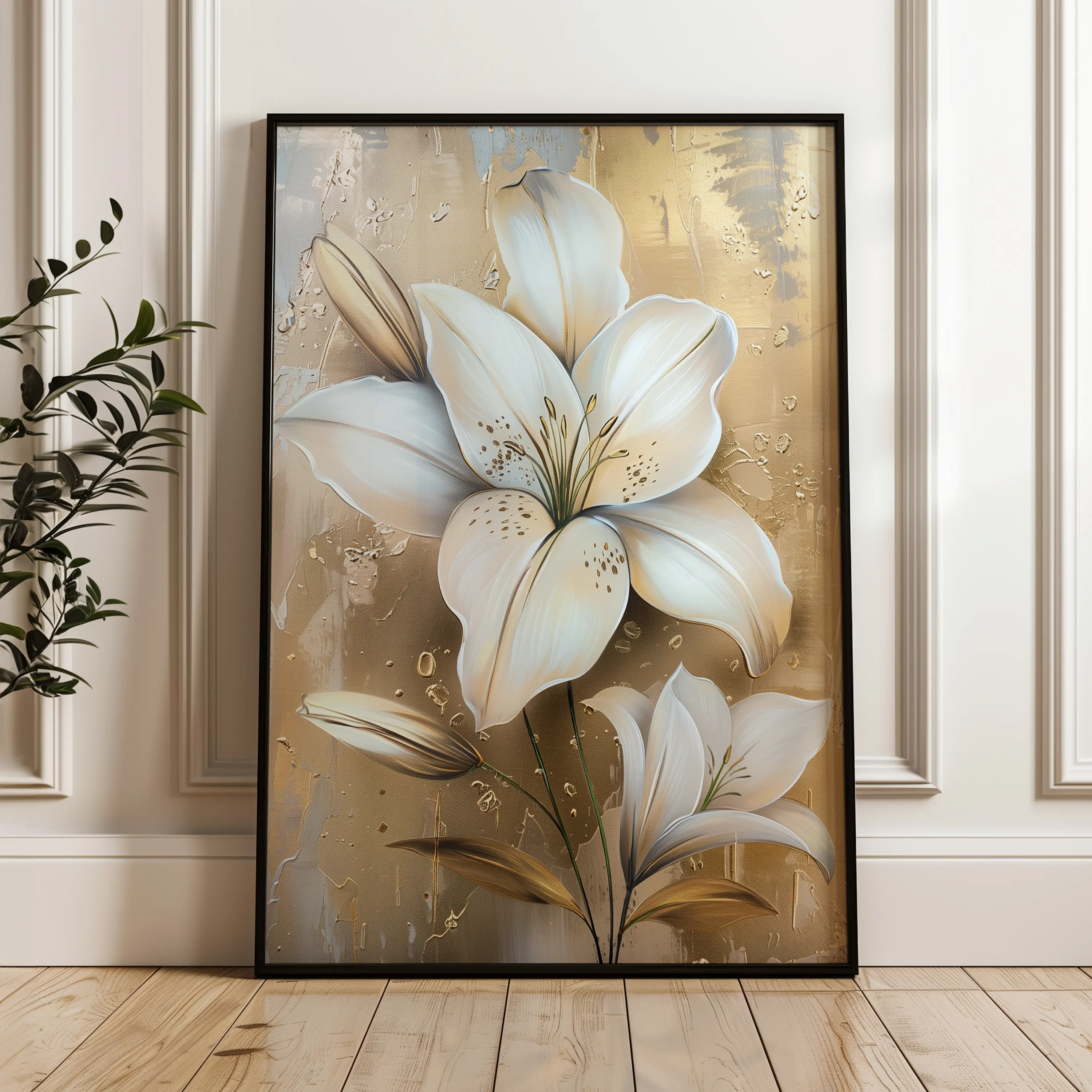 Floral Canvas Wall Art WAD719-F 90 x 60 cm / Stretched on hidden frame