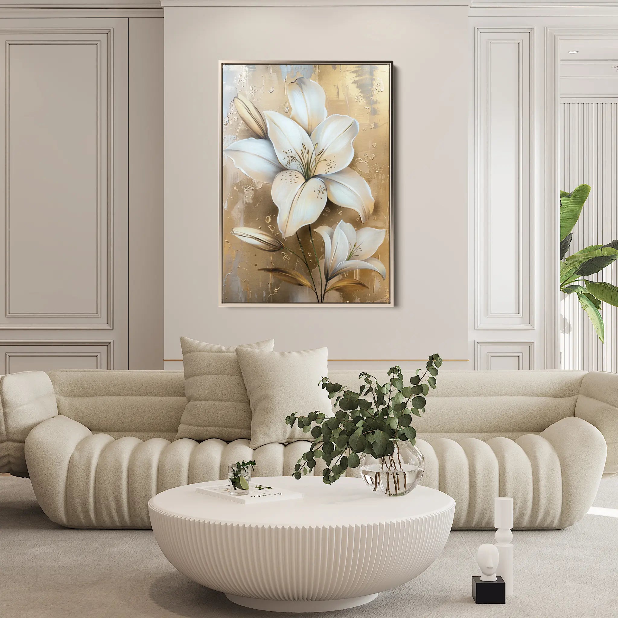 Floral Canvas Wall Art WAD719-F 90 x 60 cm / Stretched on hidden frame