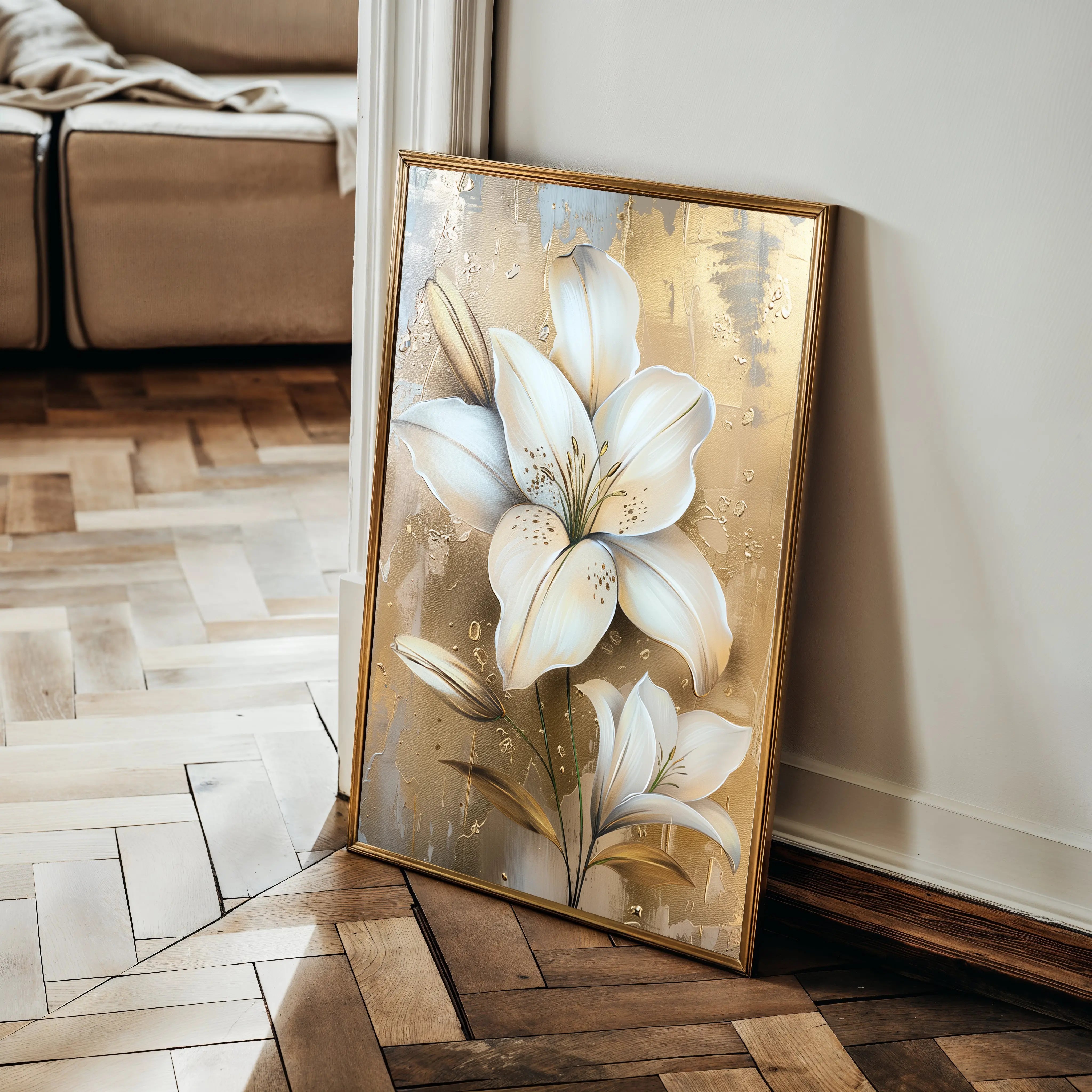 Floral Canvas Wall Art WAD719-F 90 x 60 cm / Stretched on hidden frame