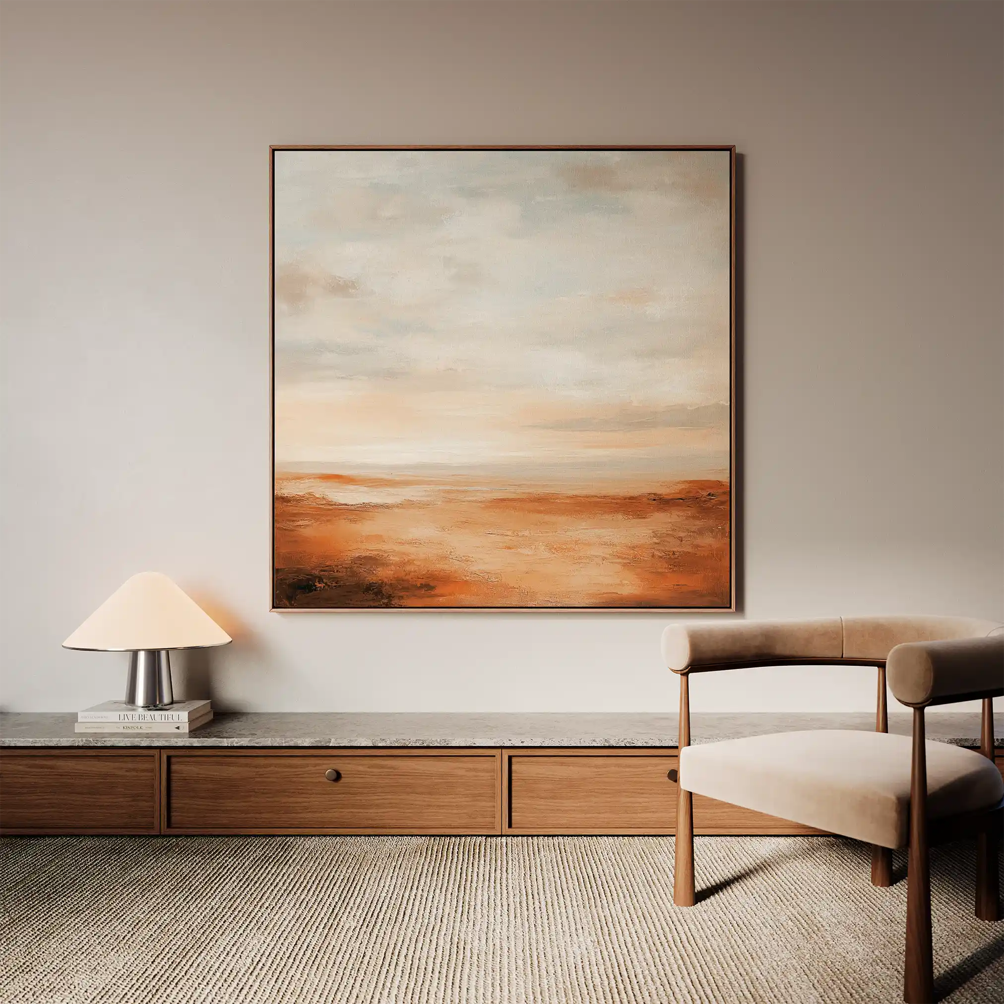 Abstract Canvas Wall Art WAD720-A 80 x 80 cm / Stretched on hidden frame